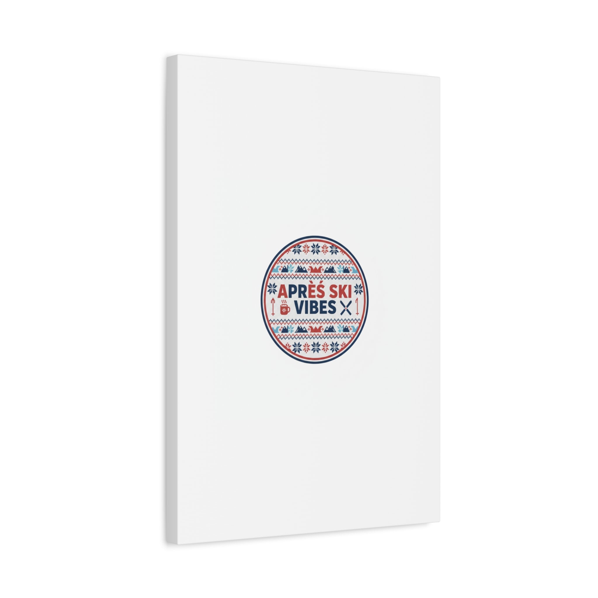 Après Ski Vibes Canvas, Fair Isle Ski Lodge Wall Art | Mountain Chalet Decor