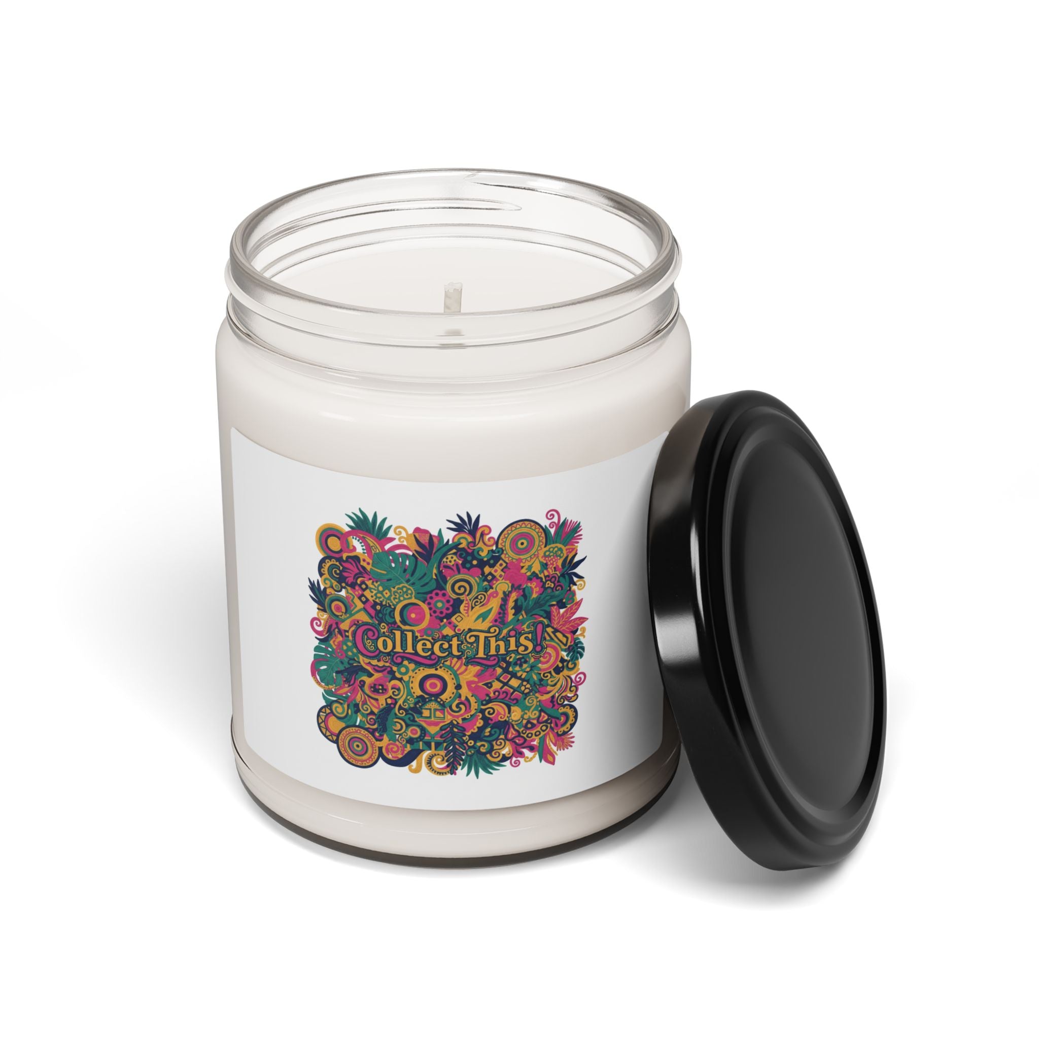 Maximalist Floral Collage Candle, Soy Jar Candle | Bold Pattern Party