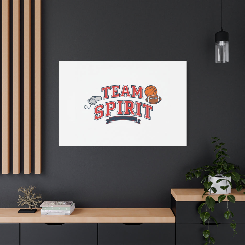 Team Spirit varsity crest Canvas