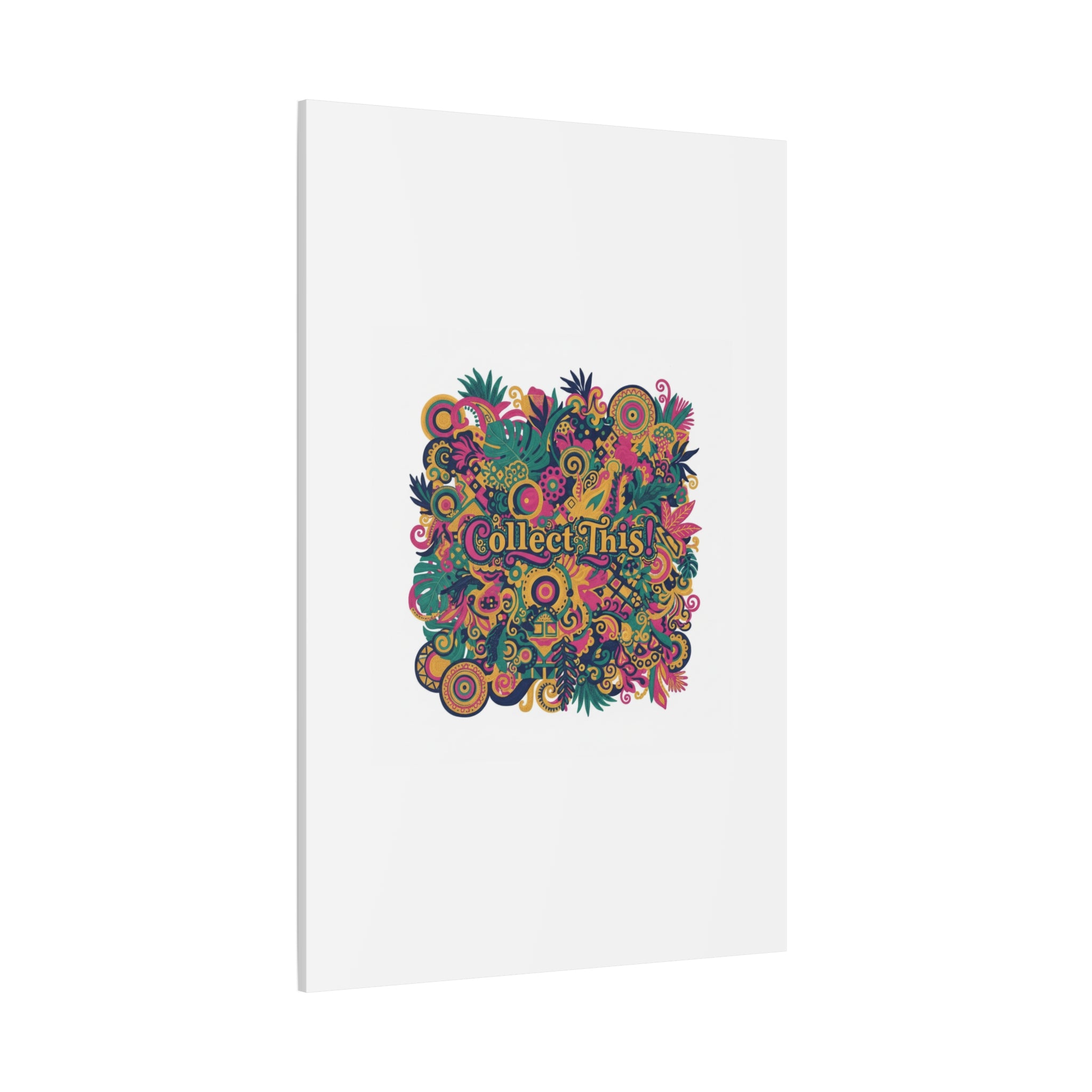 Collect This! Maximalist Floral Collage Canvas | Bold Boho Pattern, Colorful Ornament