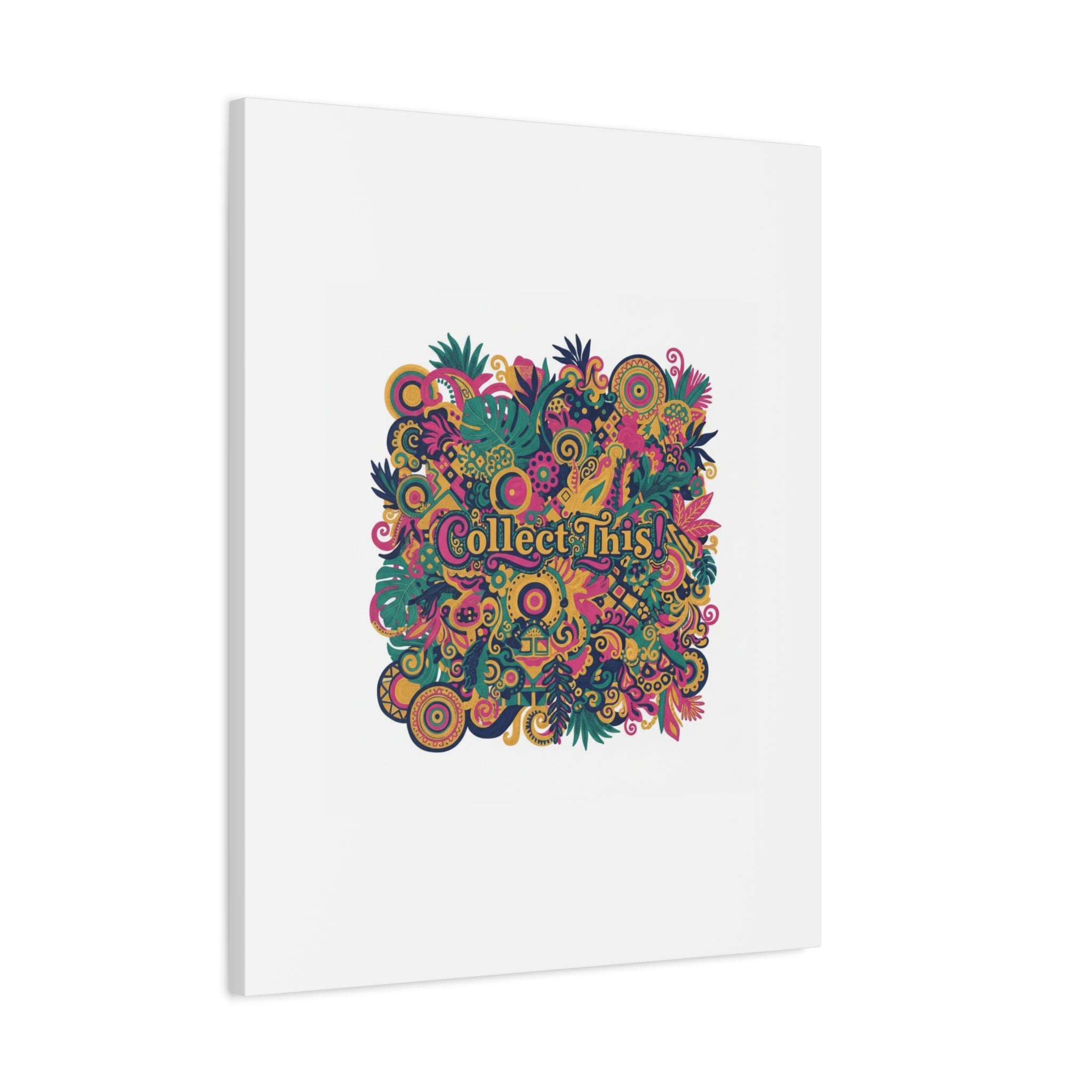 Collect This! Maximalist Floral Collage Canvas | Bold Boho Pattern, Colorful Ornament