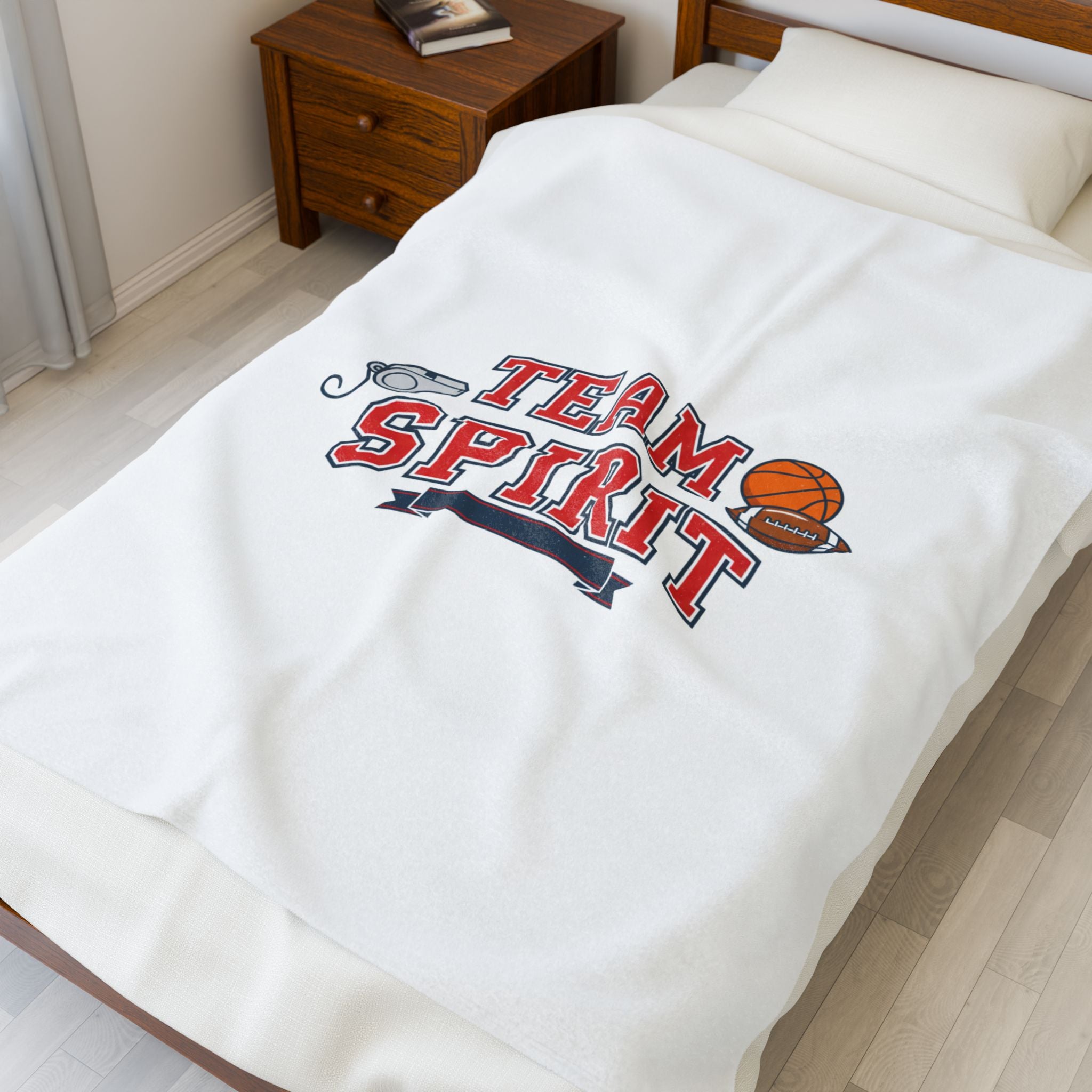 Team Spirit Varsity Blanket | Collegiate Athletic Block Letter Campus Style