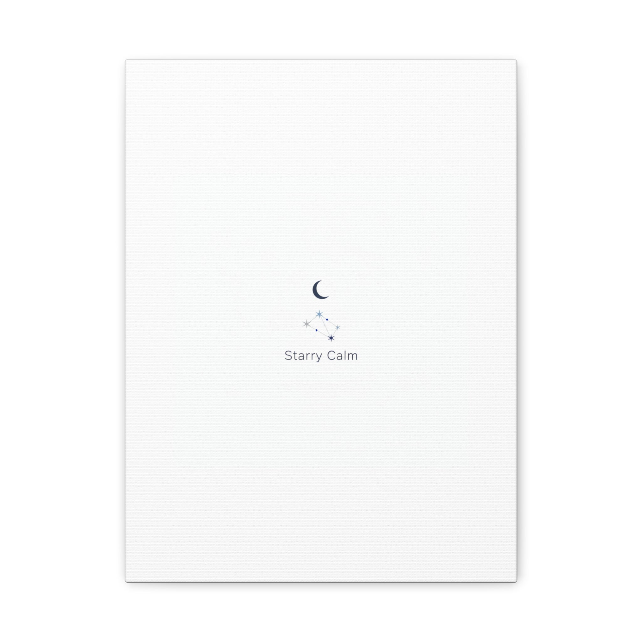 Starry Calm Moon & Constellation Canvas, minimal astrology art print