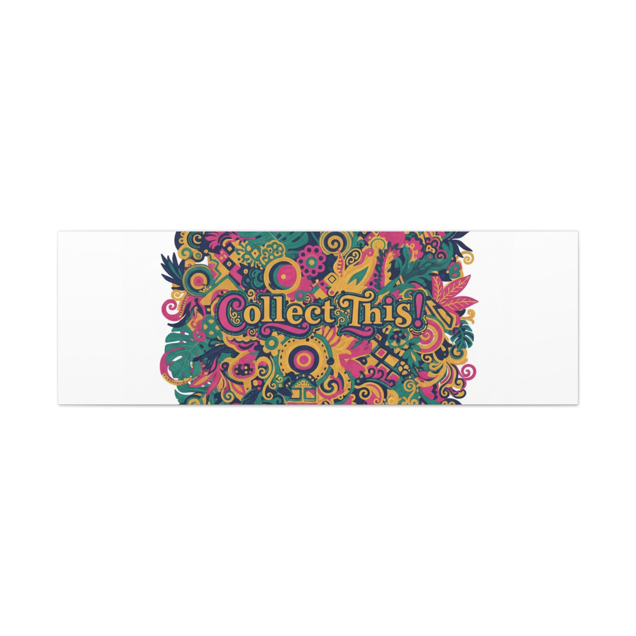 Collect This! Maximalist Floral Collage Canvas | Bold Boho Pattern, Colorful Ornament
