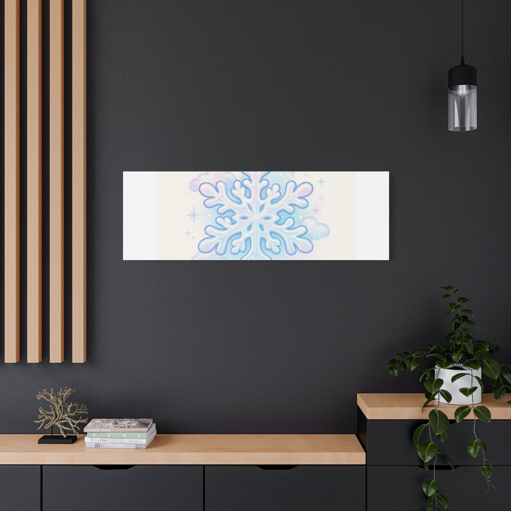 Canvas Wall Art - "Dreaming of Sweet Serenity" Snowflake Illustration