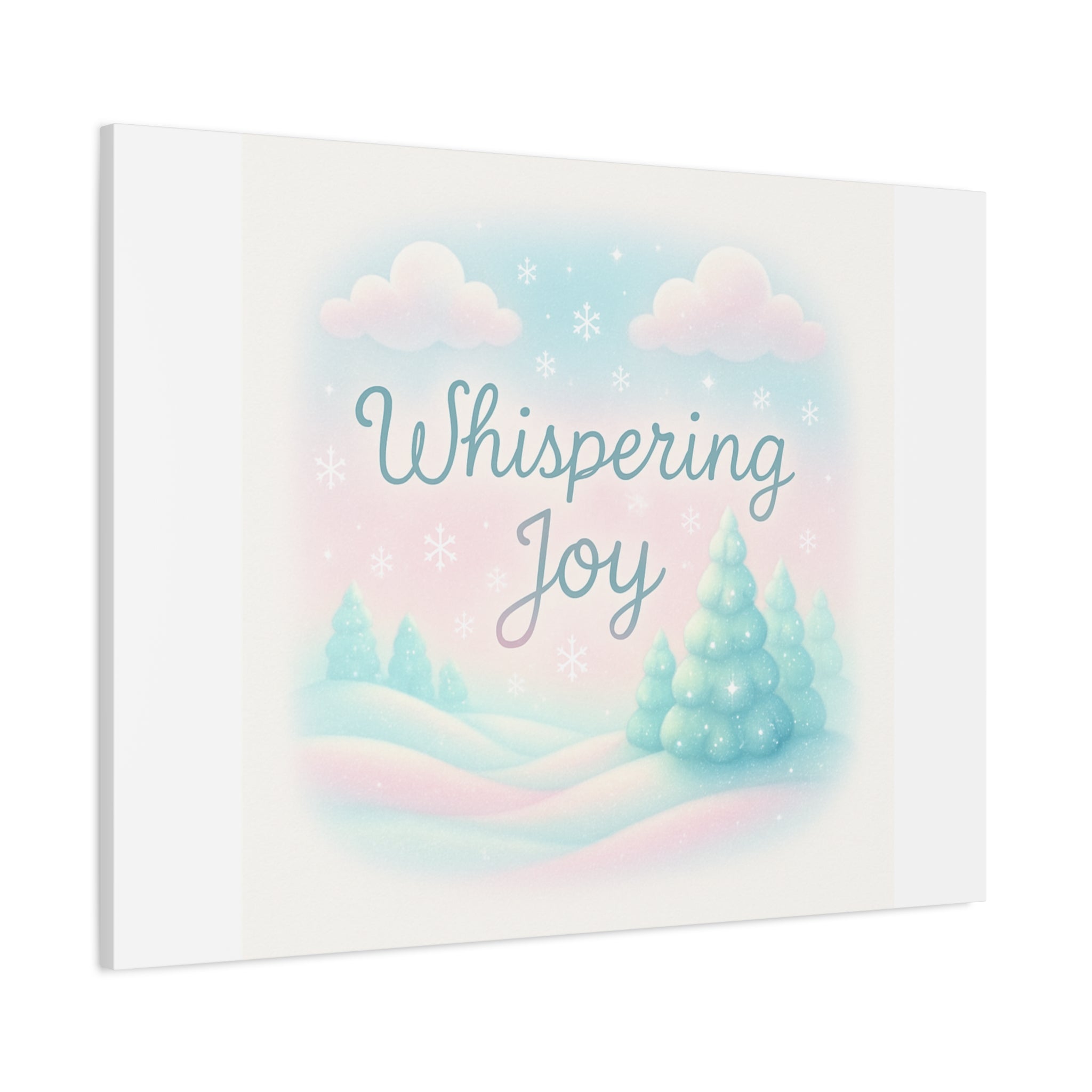 Canvas Wall Art — "Whispering Joy" Pastel Winter Landscape