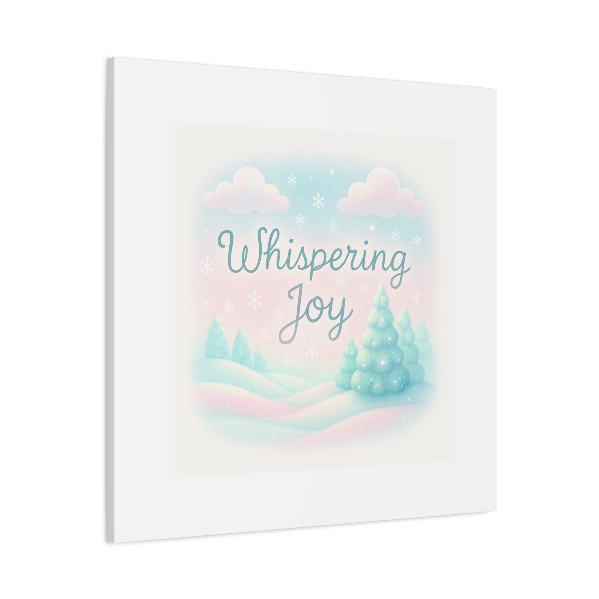 Canvas Wall Art — "Whispering Joy" Pastel Winter Landscape