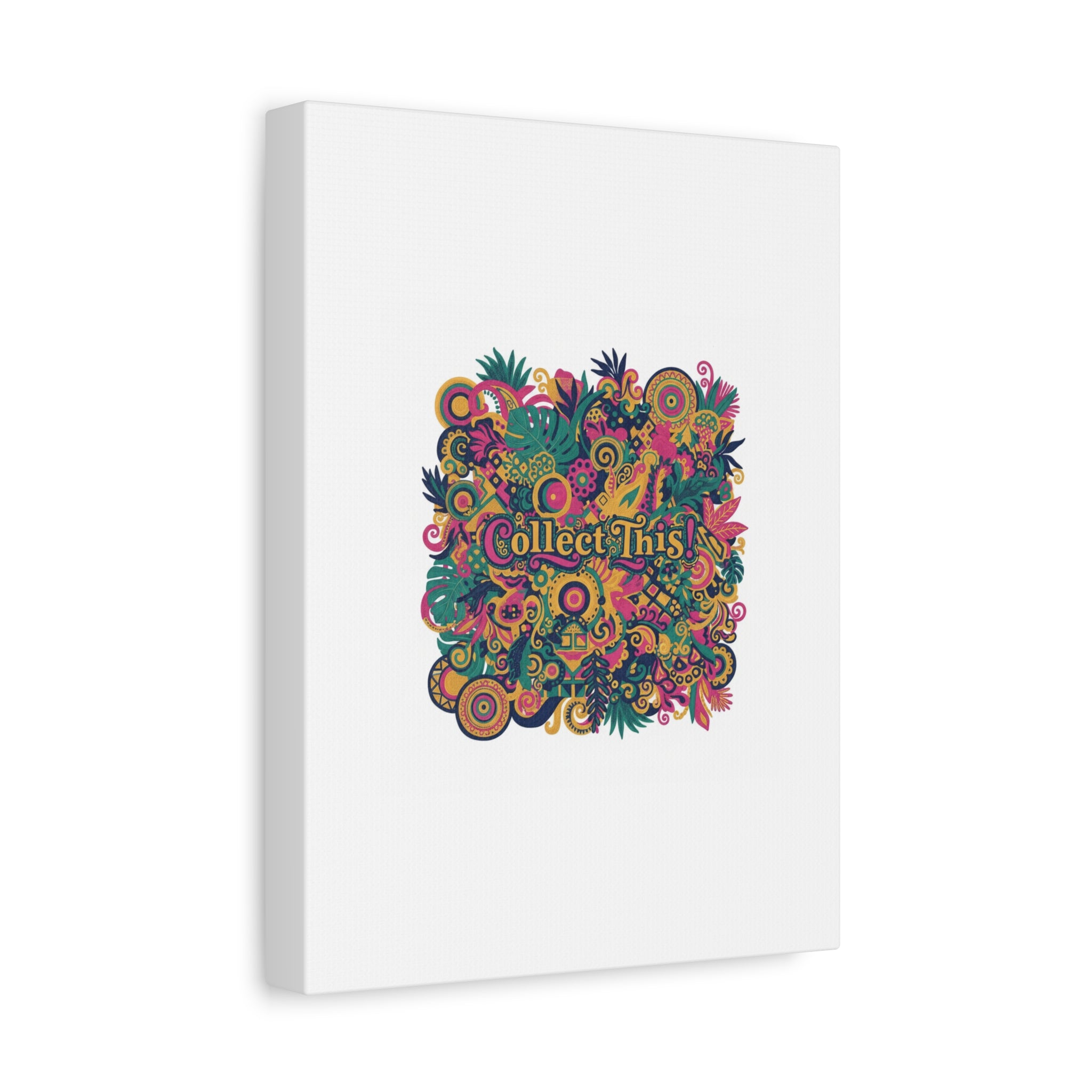 Collect This! Maximalist Floral Collage Canvas | Bold Boho Pattern, Colorful Ornament