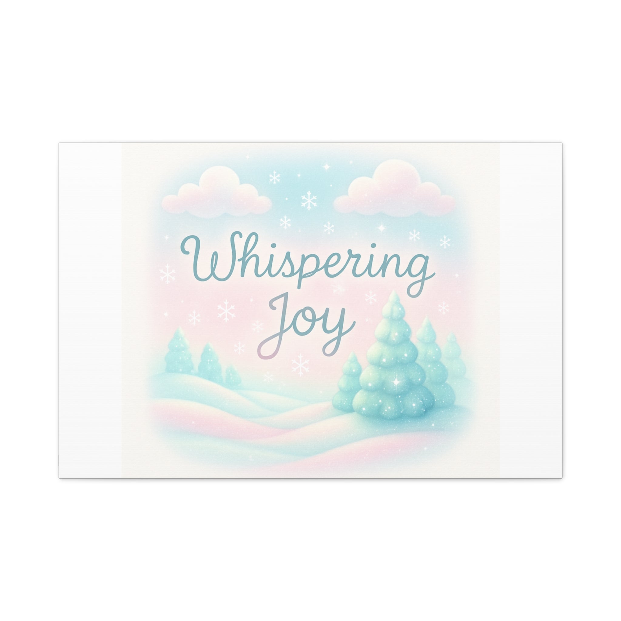 Canvas Wall Art — "Whispering Joy" Pastel Winter Landscape