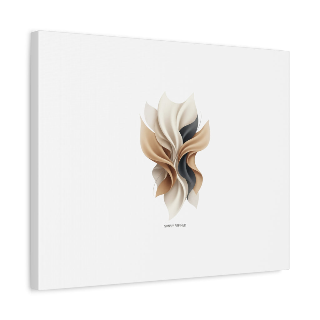 Neutral Abstract Bloom Canvas, Matte Stretched Canvas | Quiet Luxury, Minimalist Wall Art
