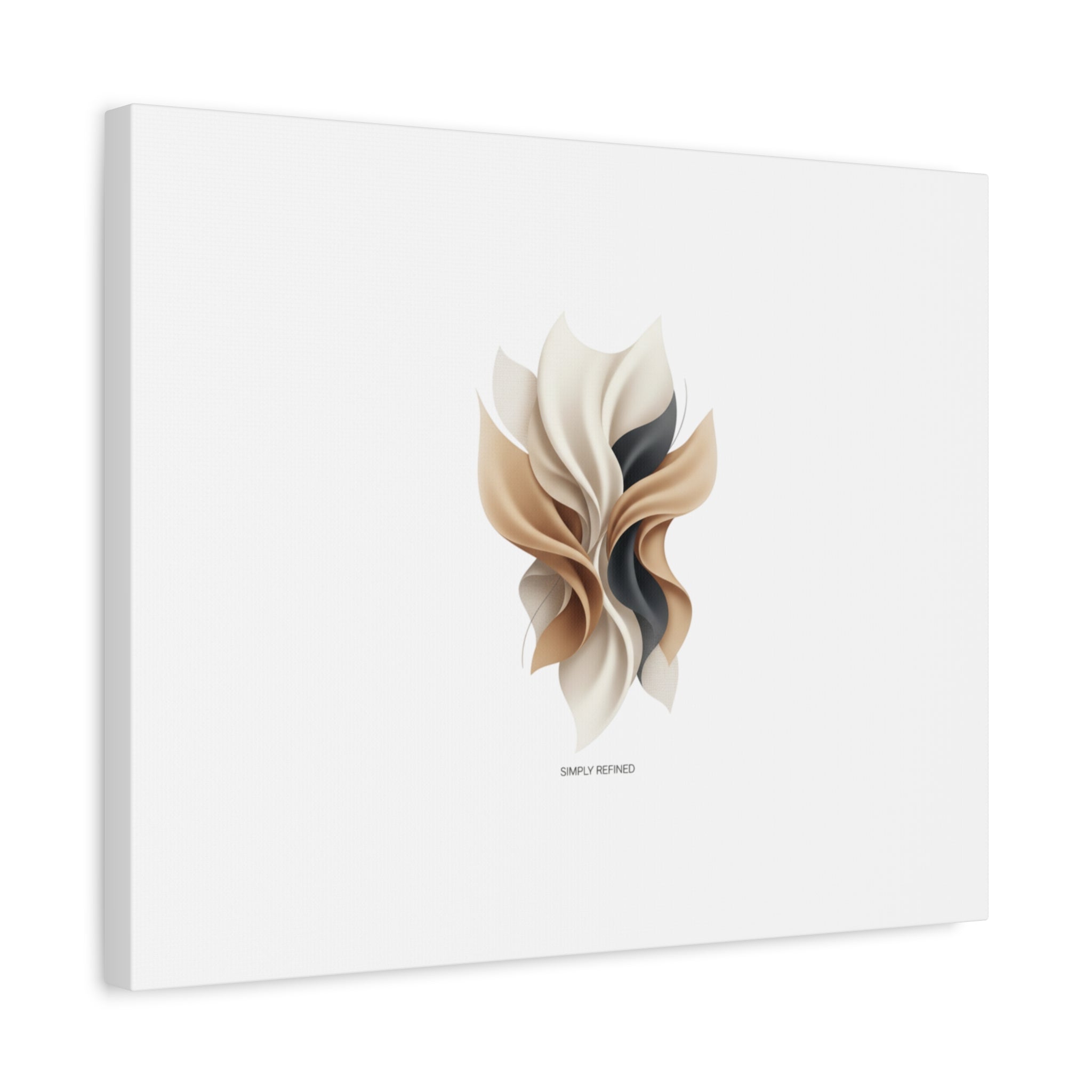Neutral Abstract Bloom Canvas, Matte Stretched Canvas | Quiet Luxury, Minimalist Wall Art