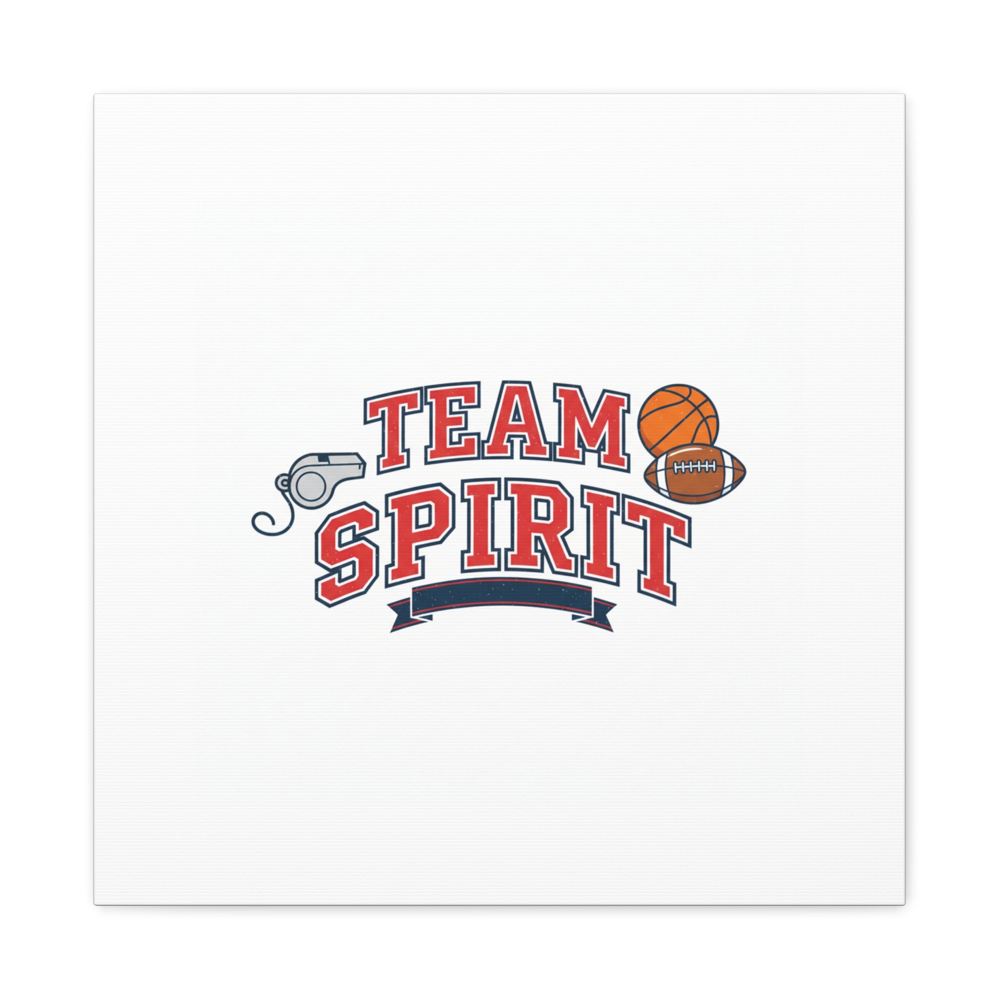 Team Spirit varsity crest Canvas