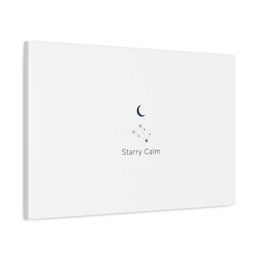 Starry Calm Moon & Constellation Canvas, minimal astrology art print