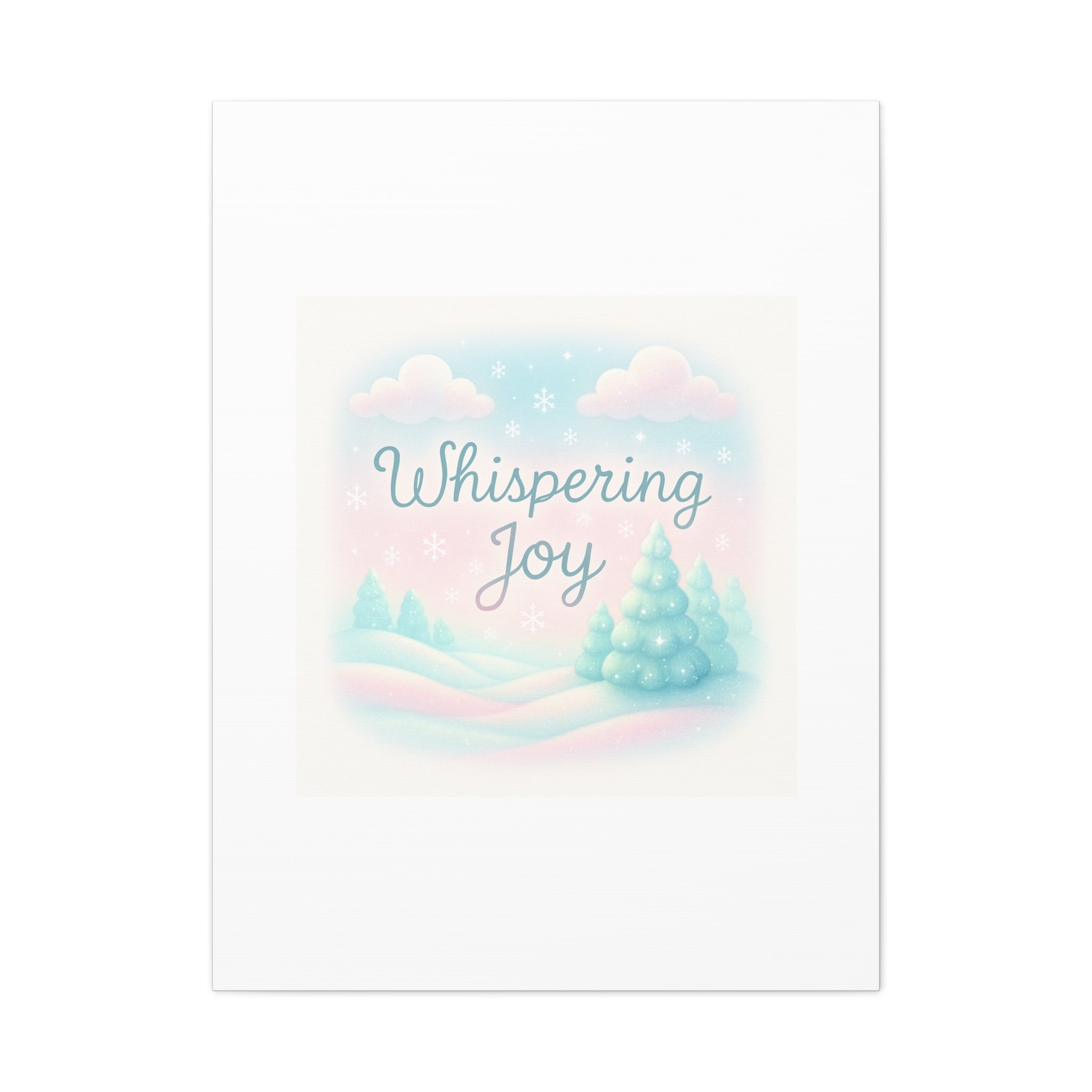 Canvas Wall Art — "Whispering Joy" Pastel Winter Landscape