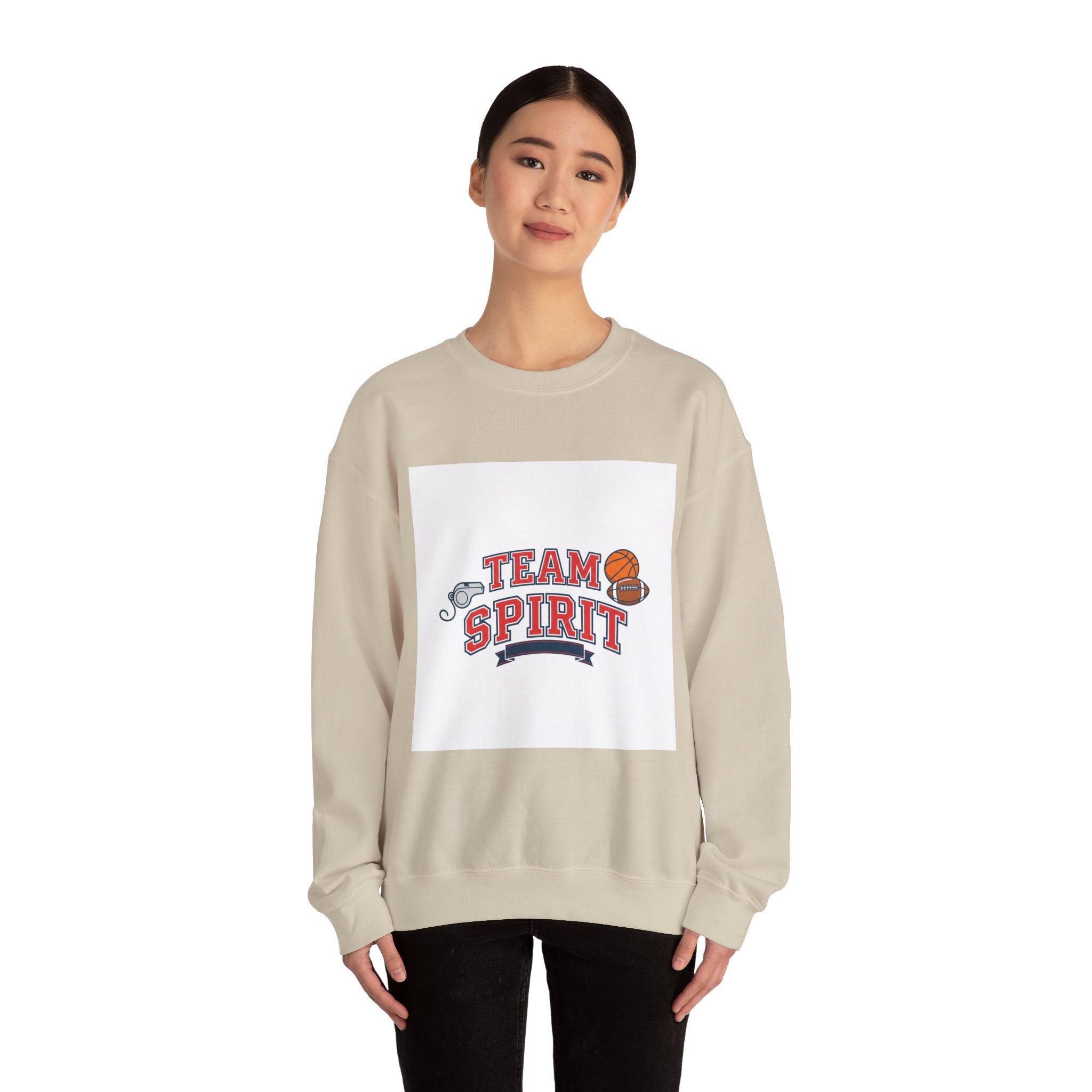 Team Spirit Crewneck Sweatshirt | Varsity/Collegiate, Athletic Block Letter