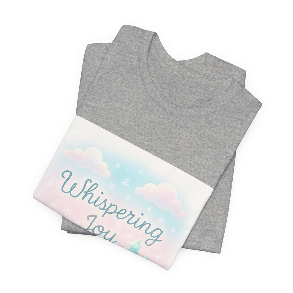 Whispering Joy Tee — Pastel Winter Trees Holiday T‑Shirt