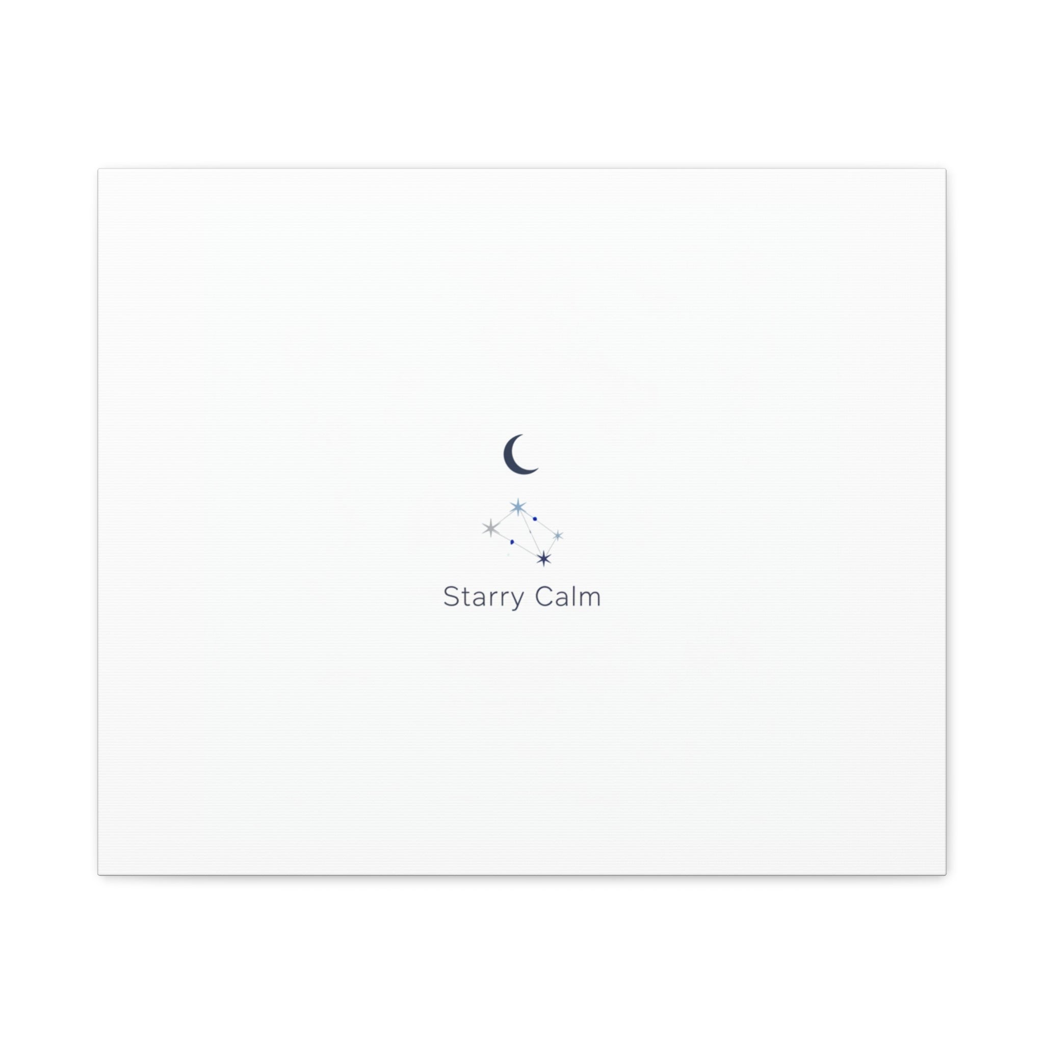 Starry Calm Moon & Constellation Canvas, minimal astrology art print
