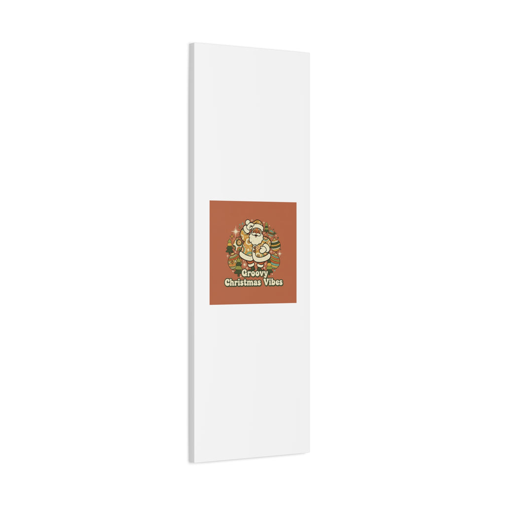 Groovy Christmas Vibes Canvas | 1970s Retro Holiday Art, Vintage Noel