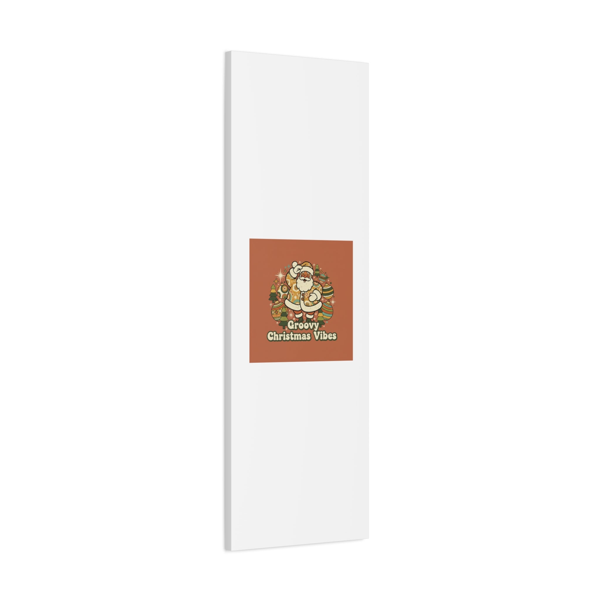 Groovy Christmas Vibes Canvas | 1970s Retro Holiday Art, Vintage Noel