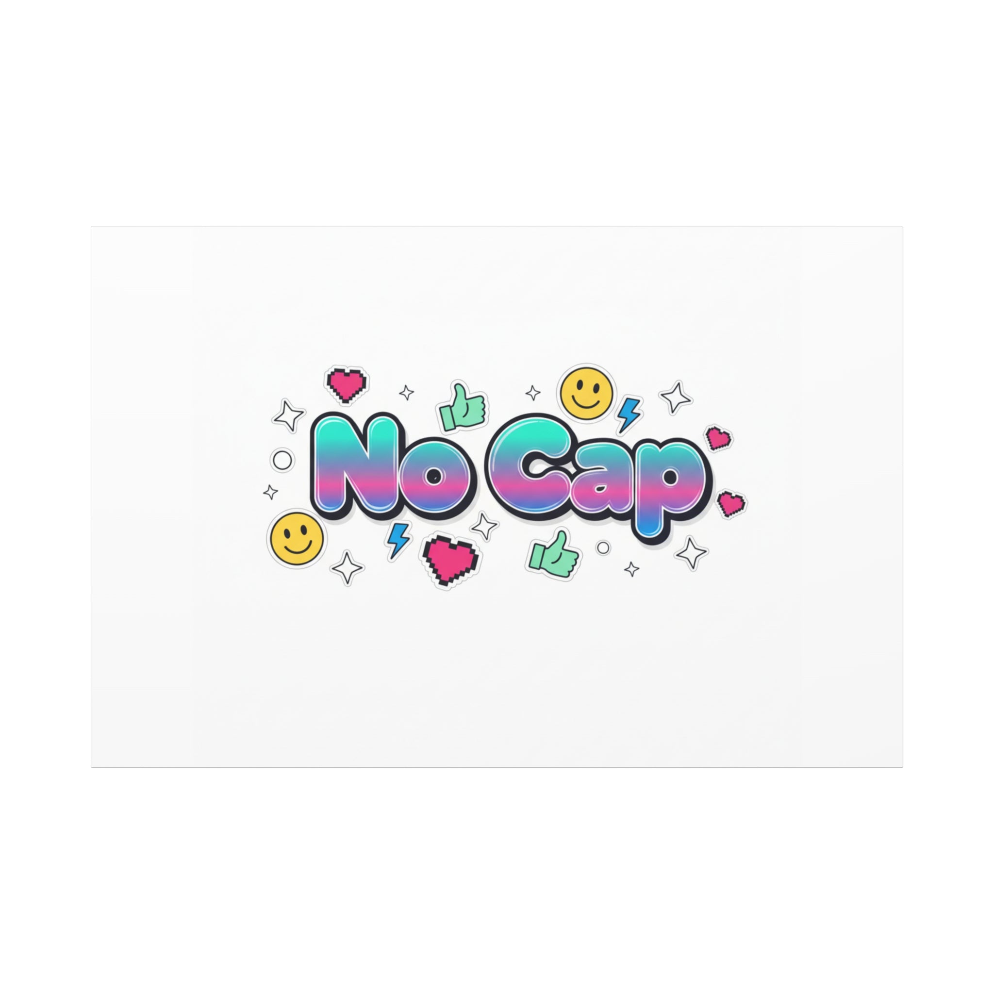 No Cap Canvas | Gen-Z Slang, Internet Lingo Wall Art