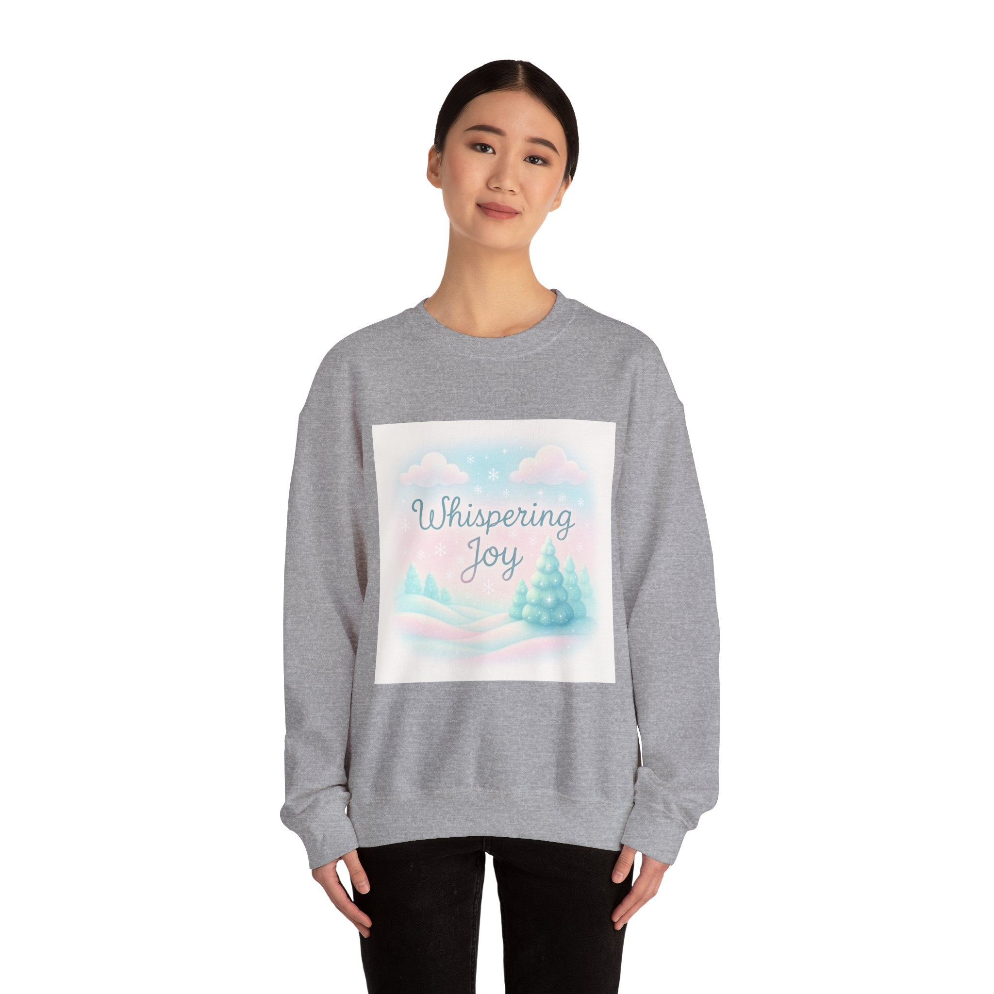 Crewneck Sweatshirt — Whispering Joy Pastel Winter Scene