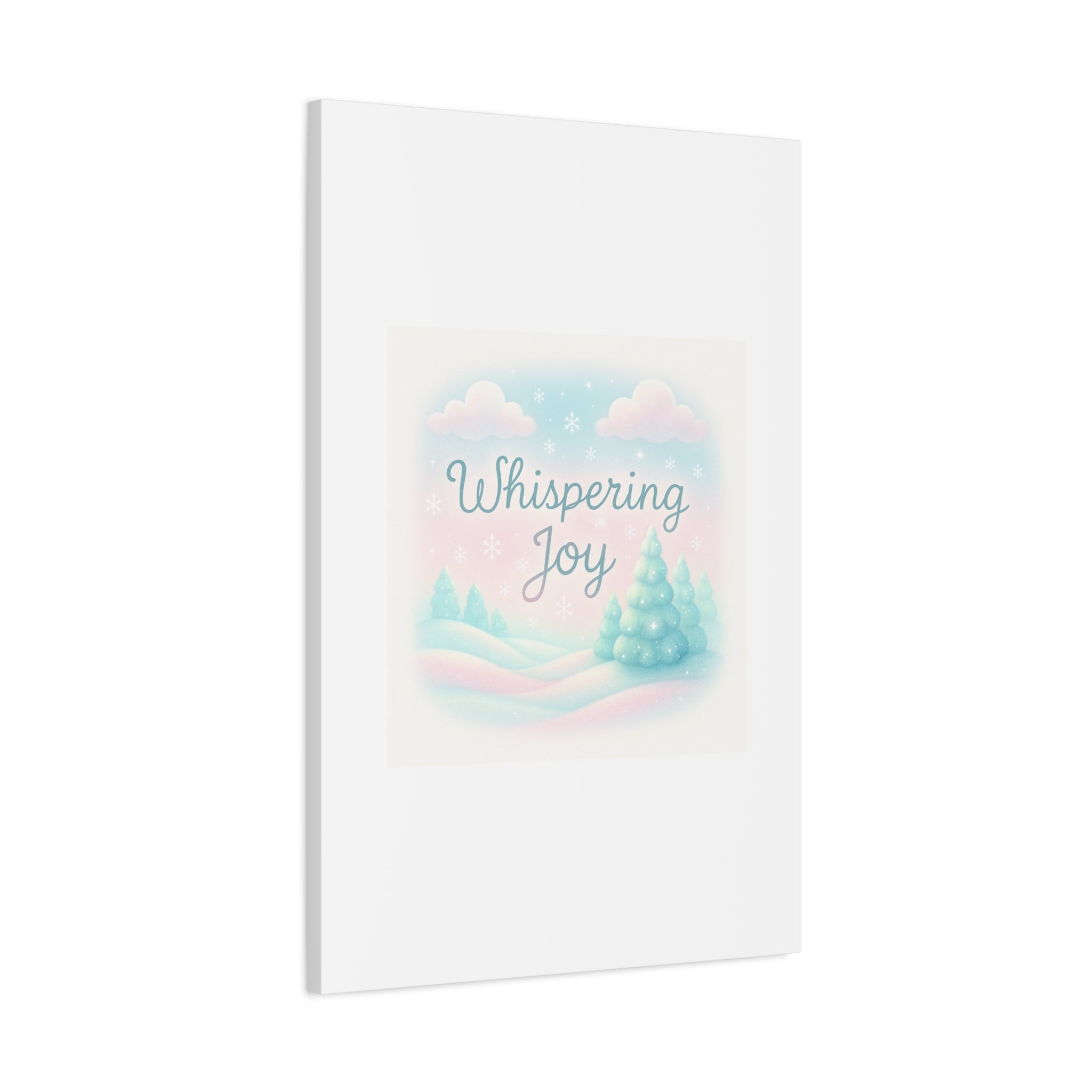 Canvas Wall Art — "Whispering Joy" Pastel Winter Landscape