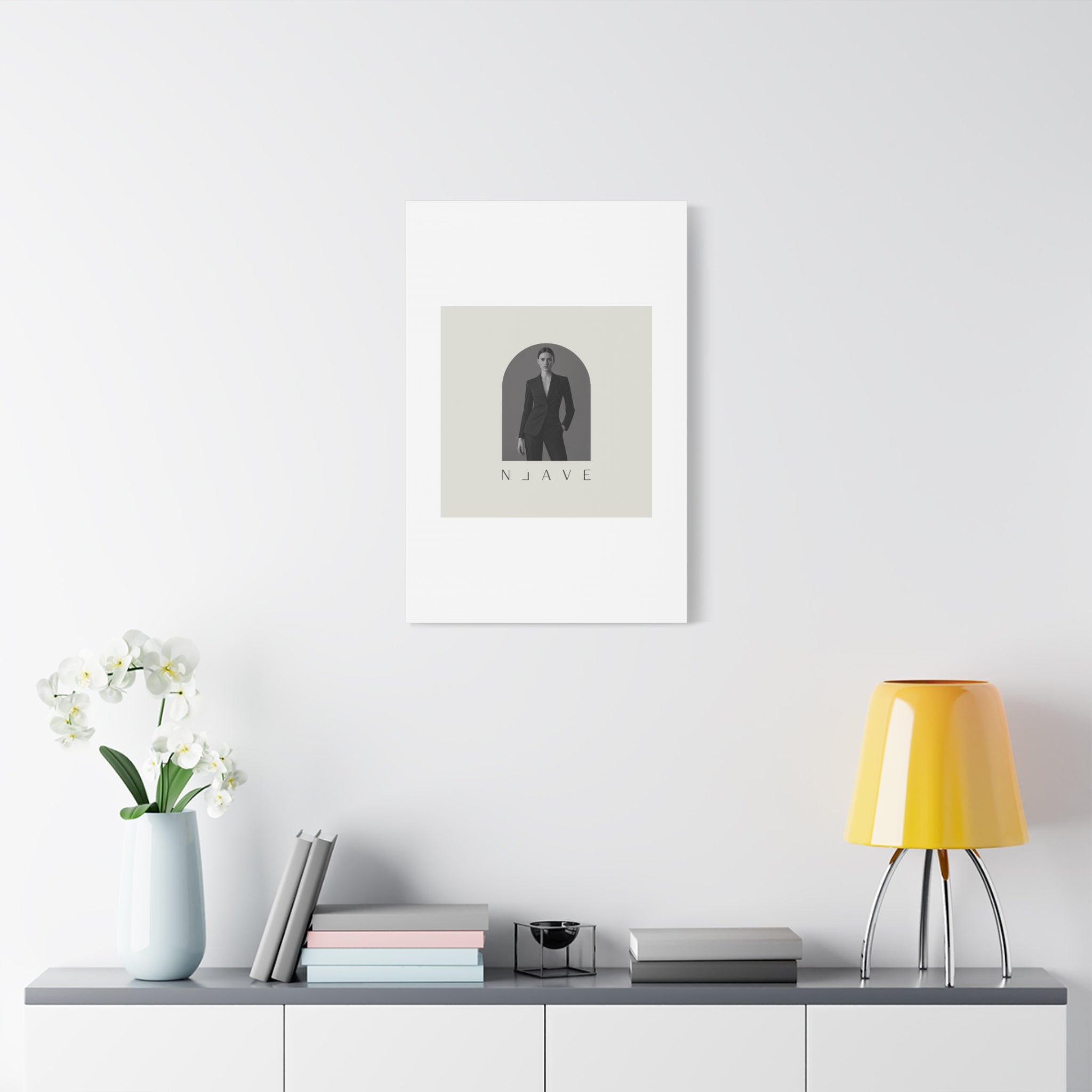 Monochrome Minimal Fashion Print, Canvas