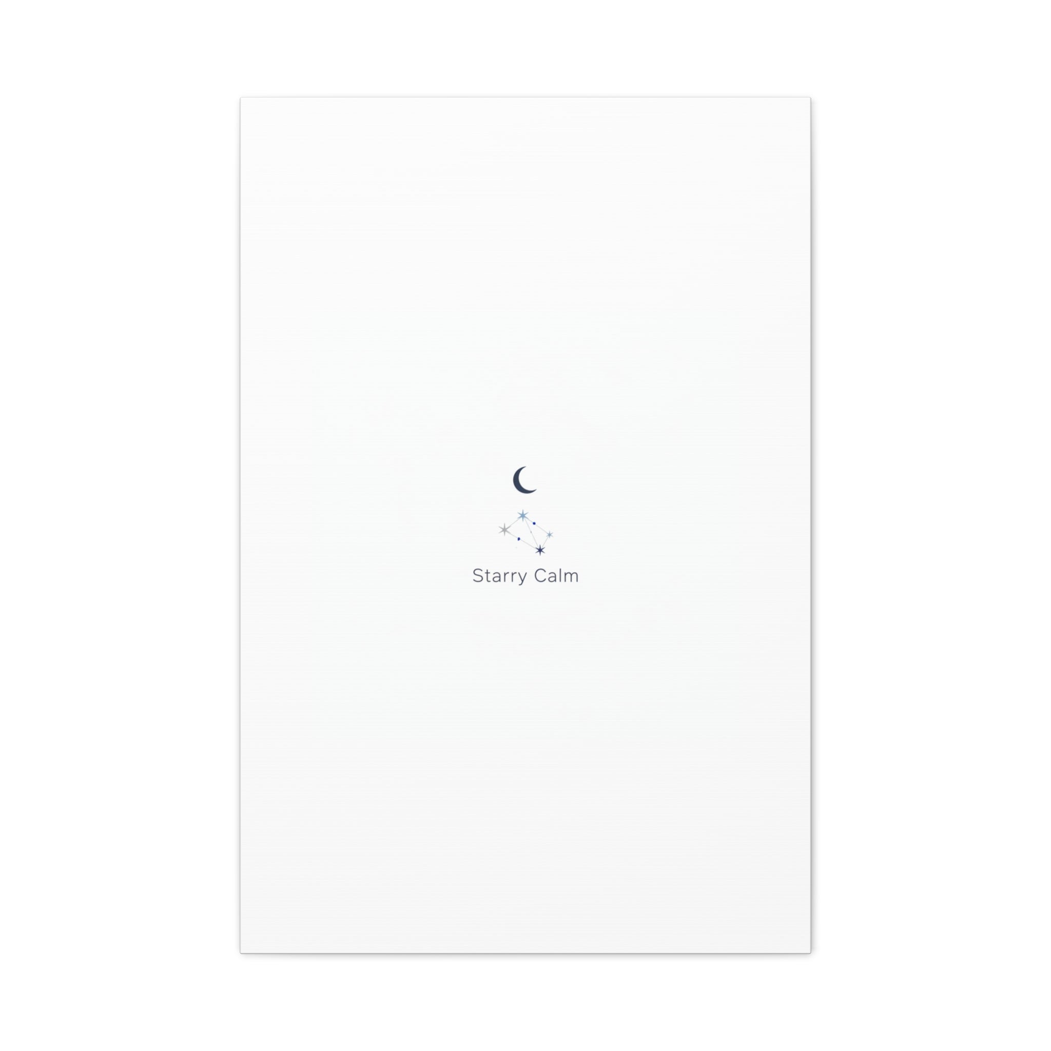 Starry Calm Moon & Constellation Canvas, minimal astrology art print