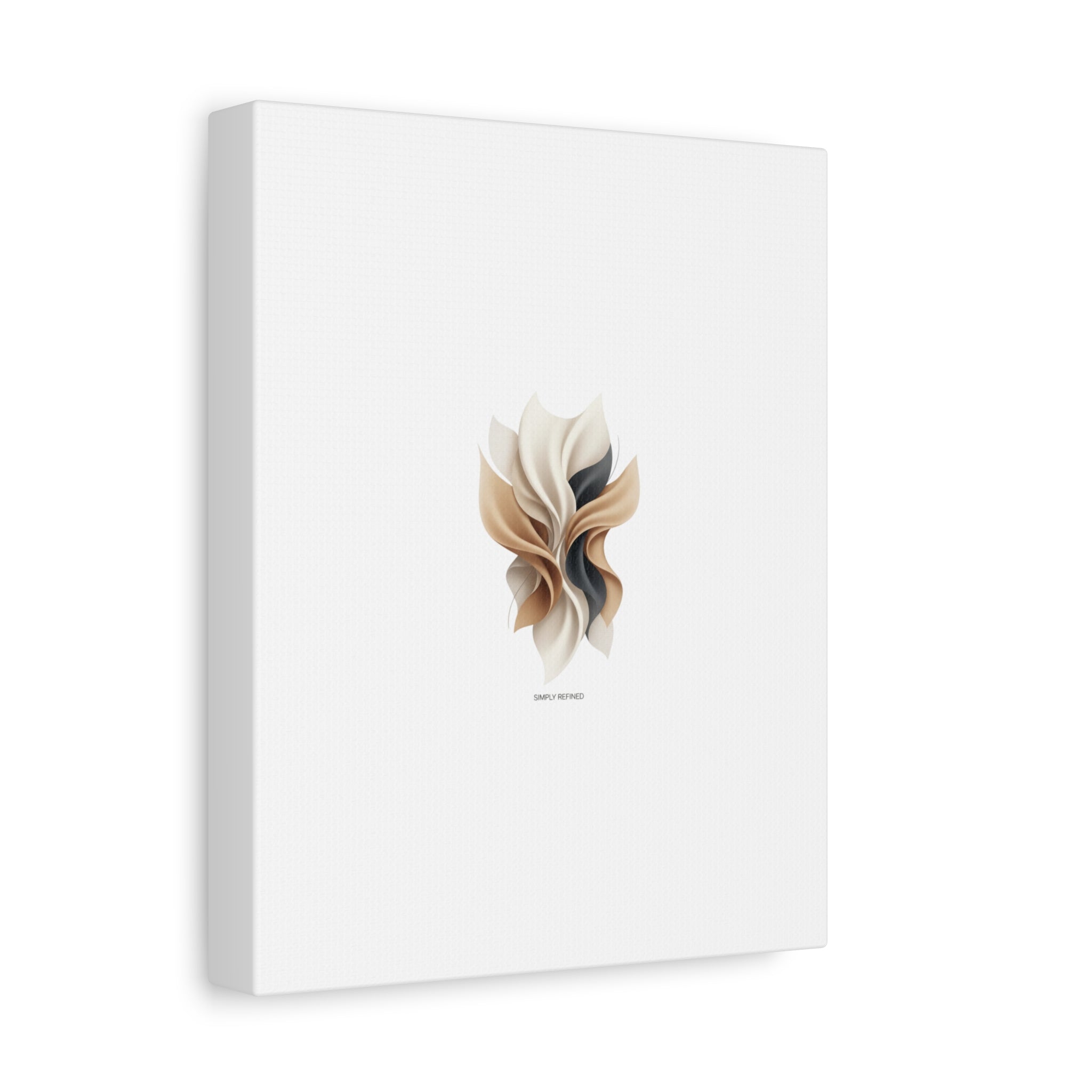 Neutral Abstract Bloom Canvas, Matte Stretched Canvas | Quiet Luxury, Minimalist Wall Art