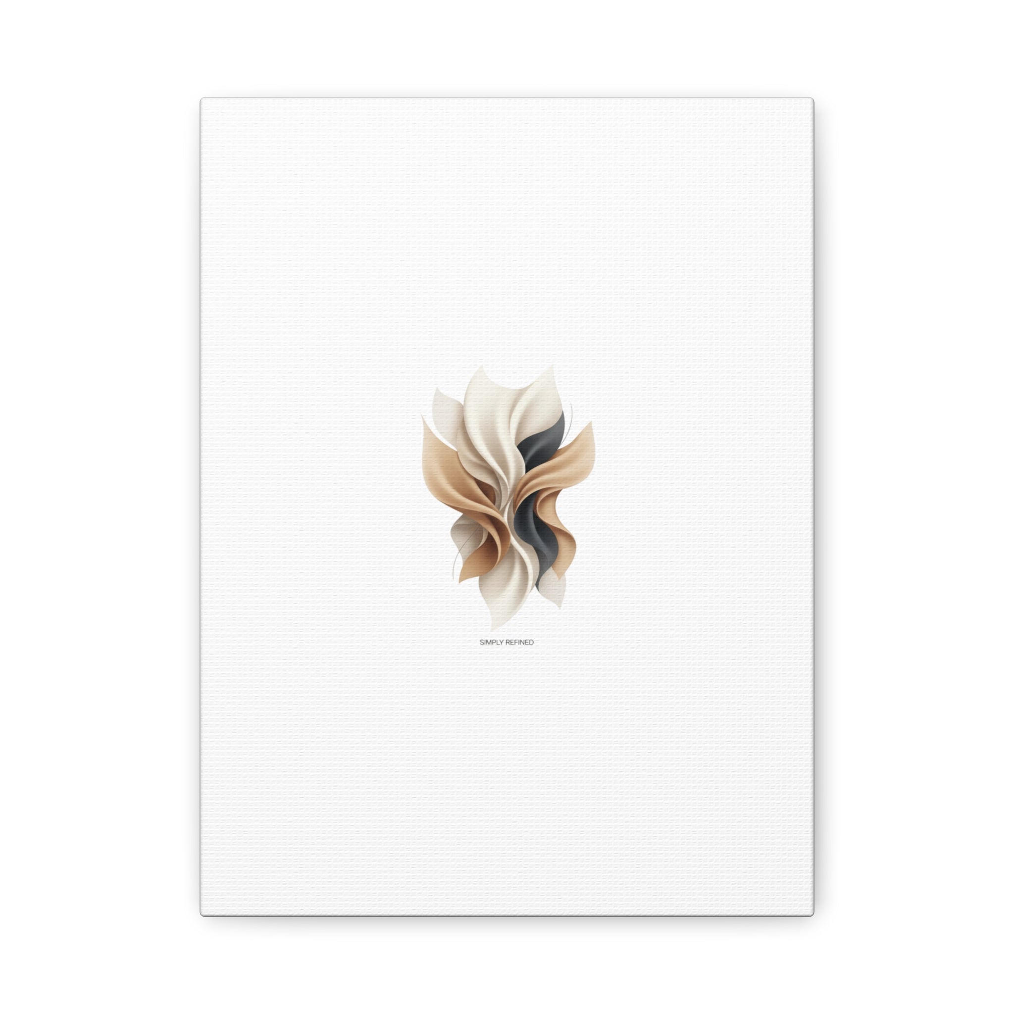 Neutral Abstract Bloom Canvas, Matte Stretched Canvas | Quiet Luxury, Minimalist Wall Art