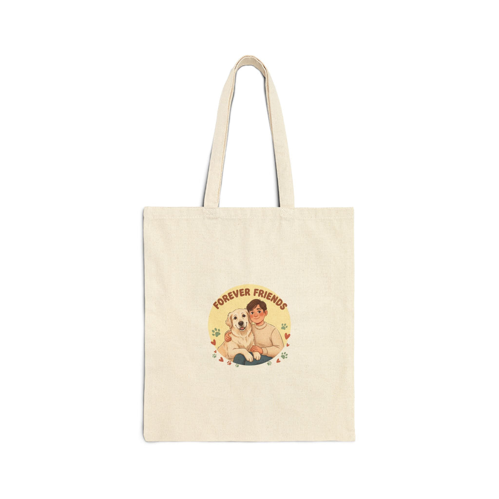 Forever Friends senior dog tote, pet-centric holiday paw print design