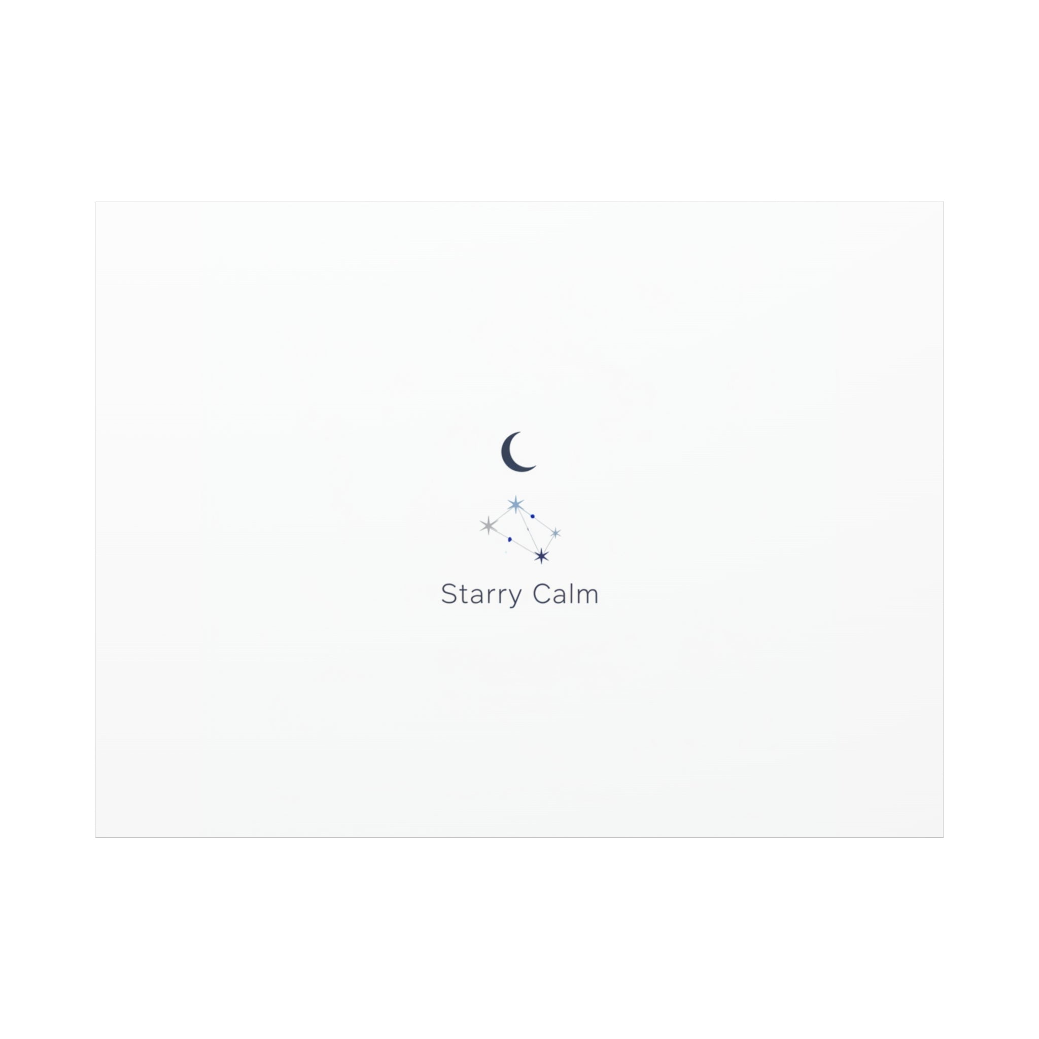 Starry Calm Moon & Constellation Canvas, minimal astrology art print