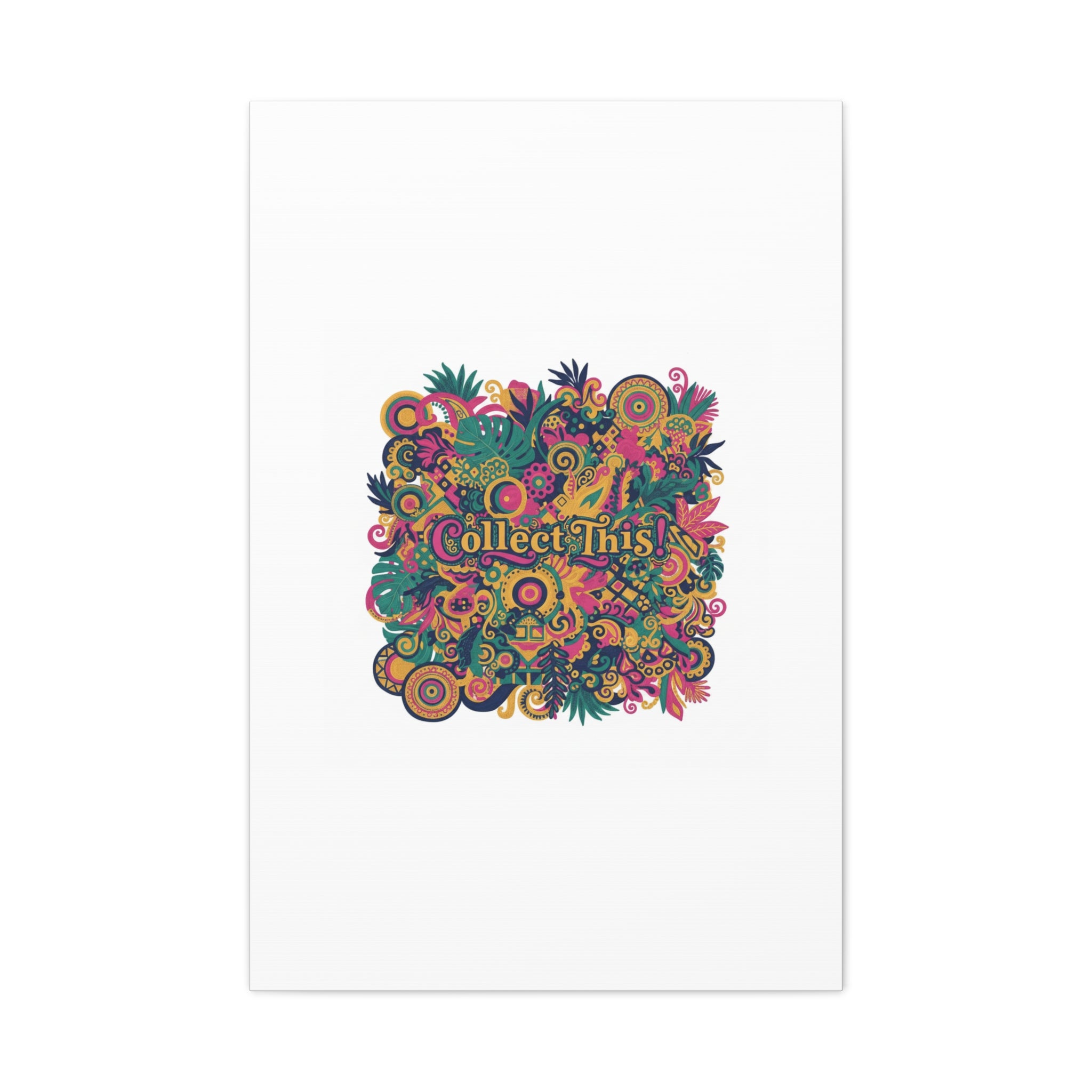 Collect This! Maximalist Floral Collage Canvas | Bold Boho Pattern, Colorful Ornament