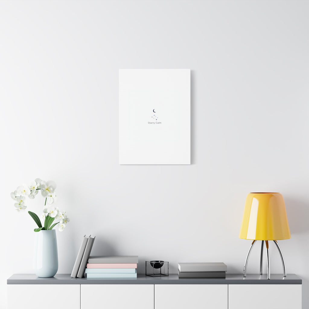 Starry Calm Moon & Constellation Canvas, minimal astrology art print