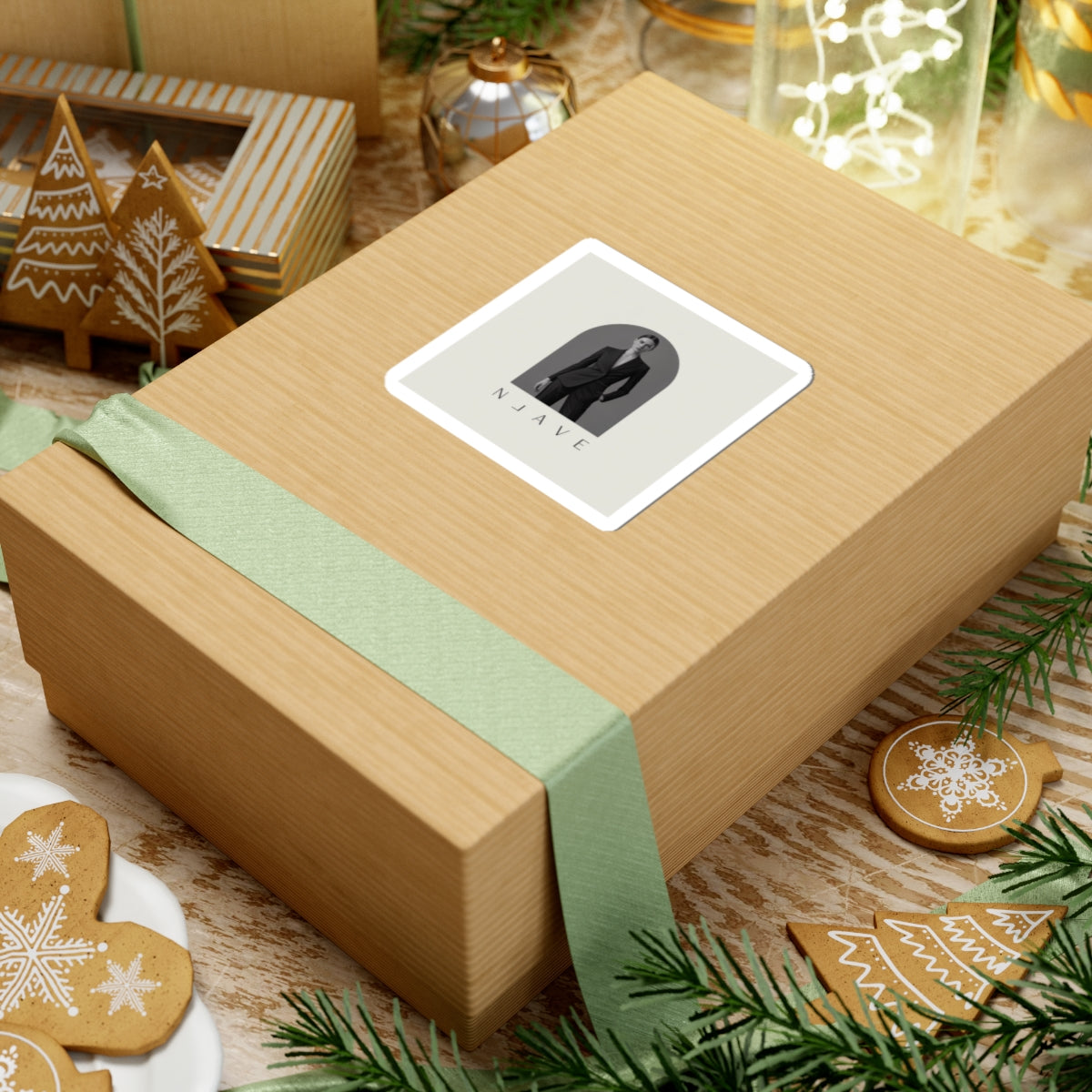 Monochrome Minimalist Portrait Kiss-Cut Sticker | Coordinated Monochrome Set, Tonal Aesthetic