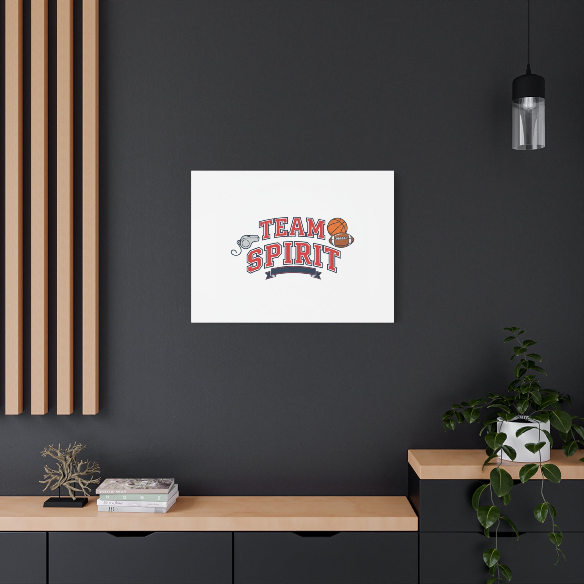 Team Spirit varsity crest Canvas