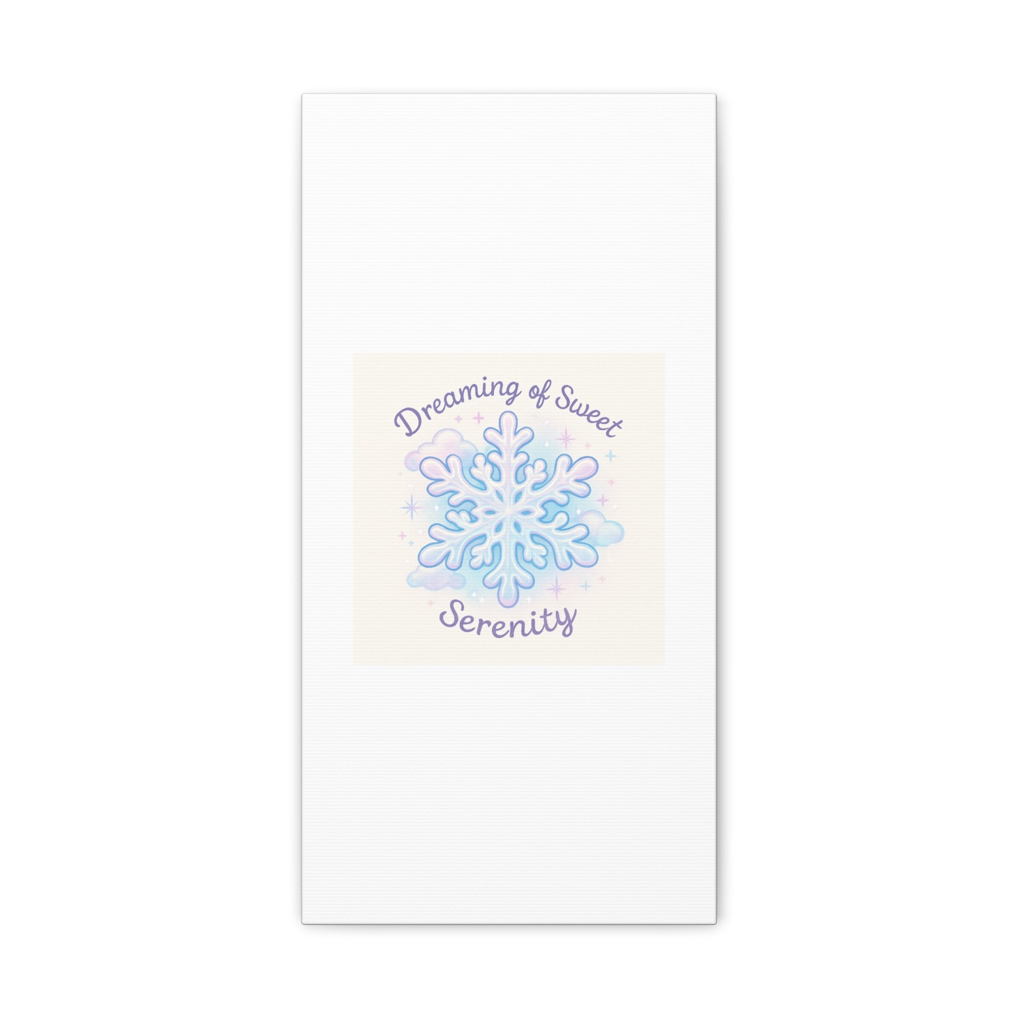 Canvas Wall Art - "Dreaming of Sweet Serenity" Snowflake Illustration