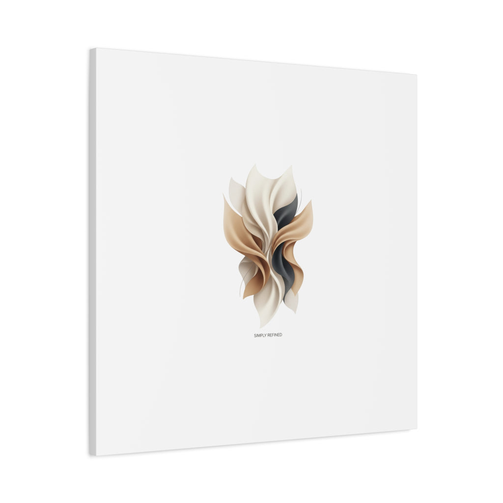 Neutral Abstract Bloom Canvas, Matte Stretched Canvas | Quiet Luxury, Minimalist Wall Art