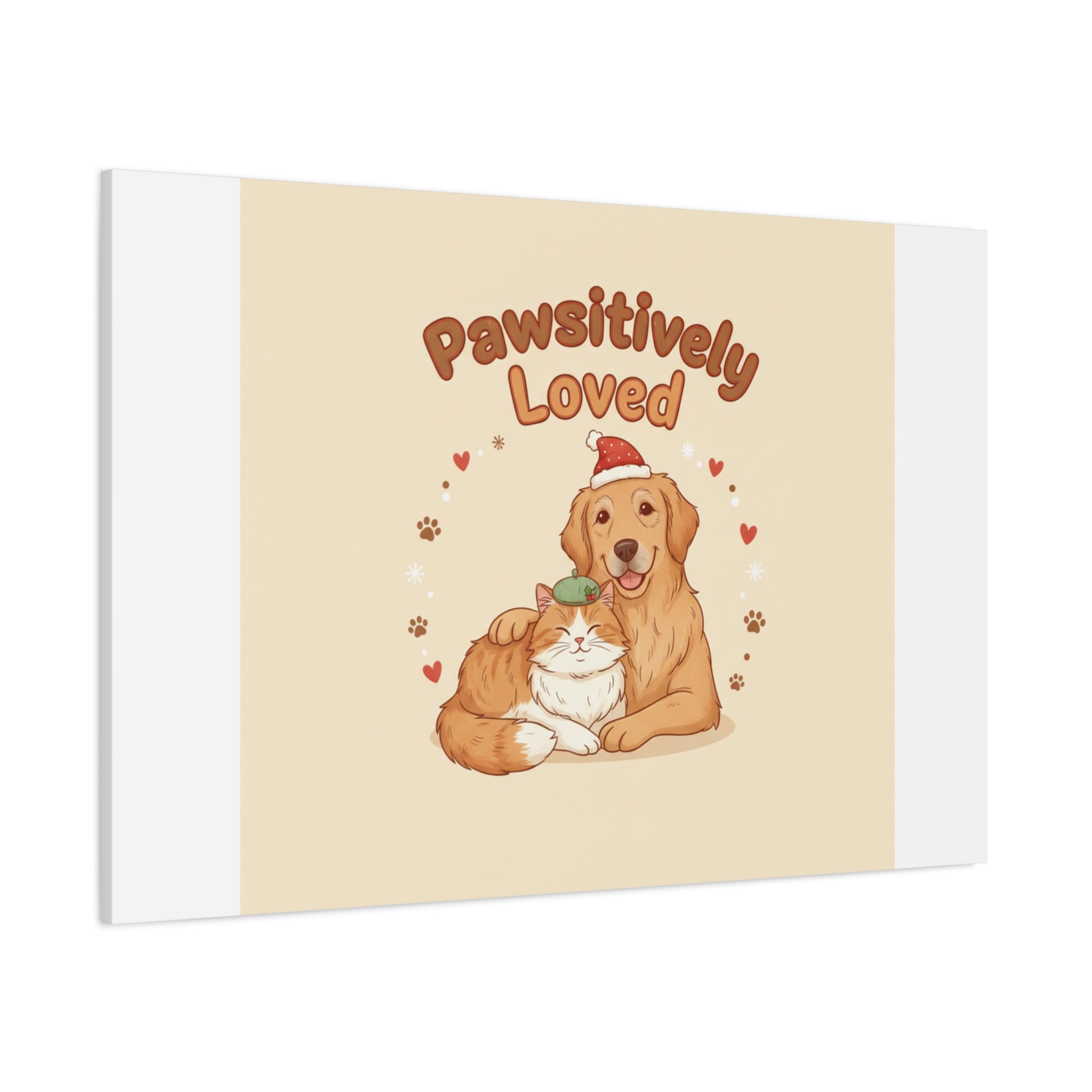 Pawsitively Loved Canvas, Pet Holiday Wall Art | Senior Dog Christmas Decor