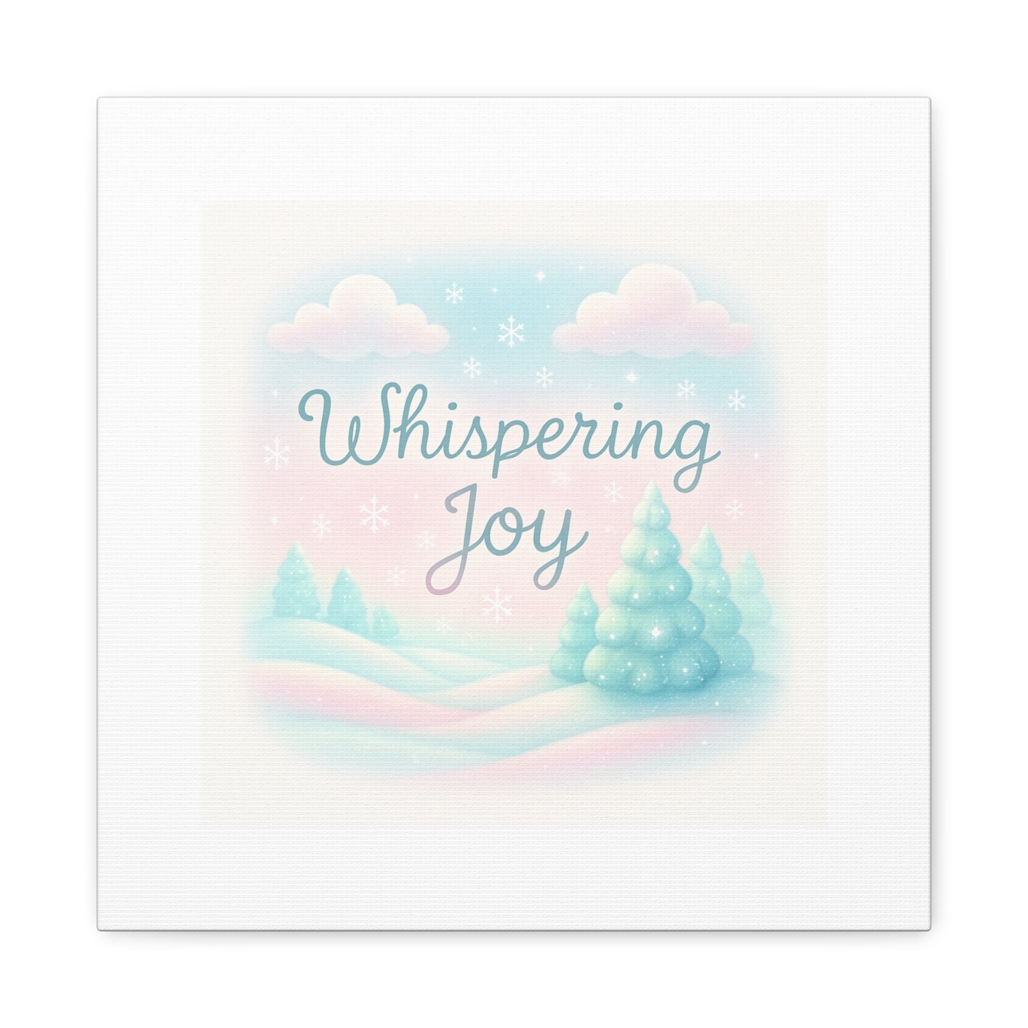 Canvas Wall Art — "Whispering Joy" Pastel Winter Landscape