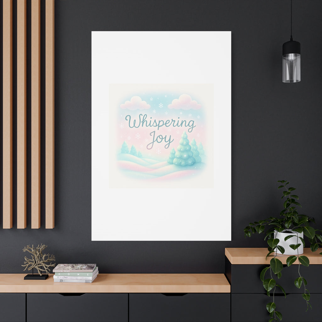 Canvas Wall Art — "Whispering Joy" Pastel Winter Landscape