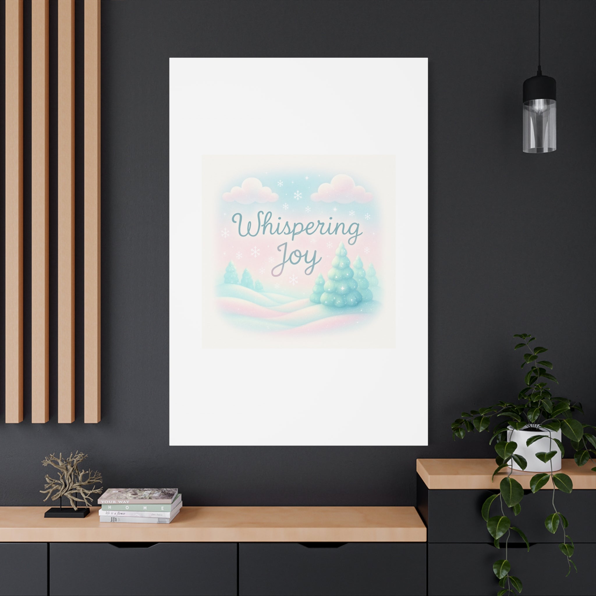 Canvas Wall Art — "Whispering Joy" Pastel Winter Landscape