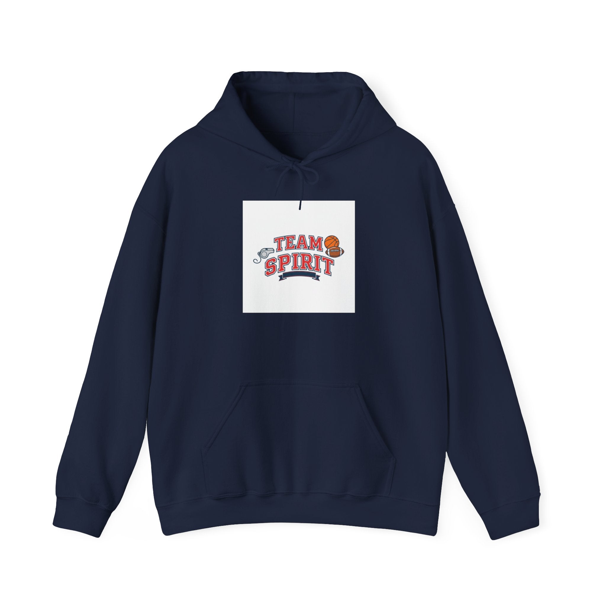 Team Spirit varsity crest Hoodie | Collegiate block font campus style