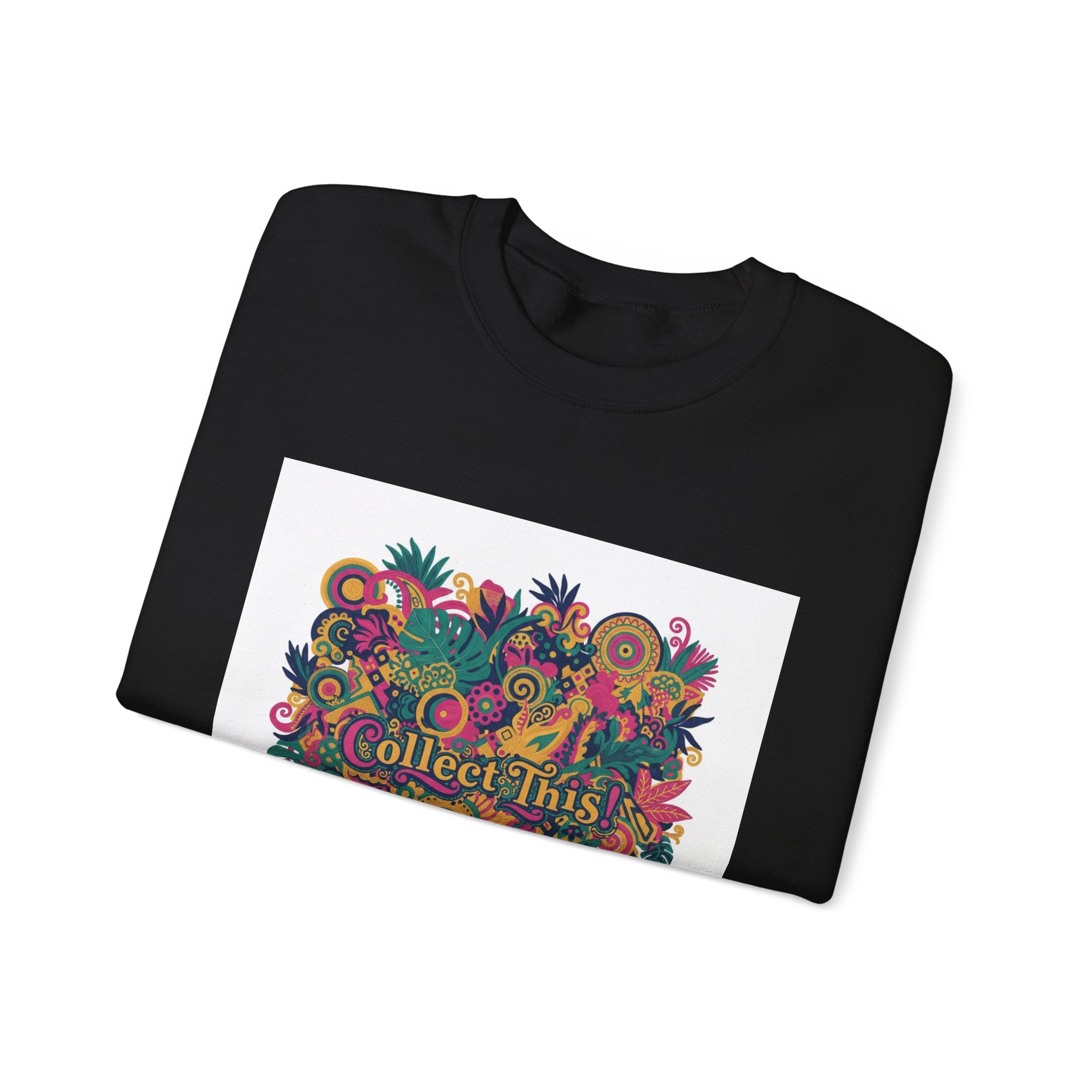 Collect This floral collage Sweatshirt | Maximalist boho collage, bold floral stripes