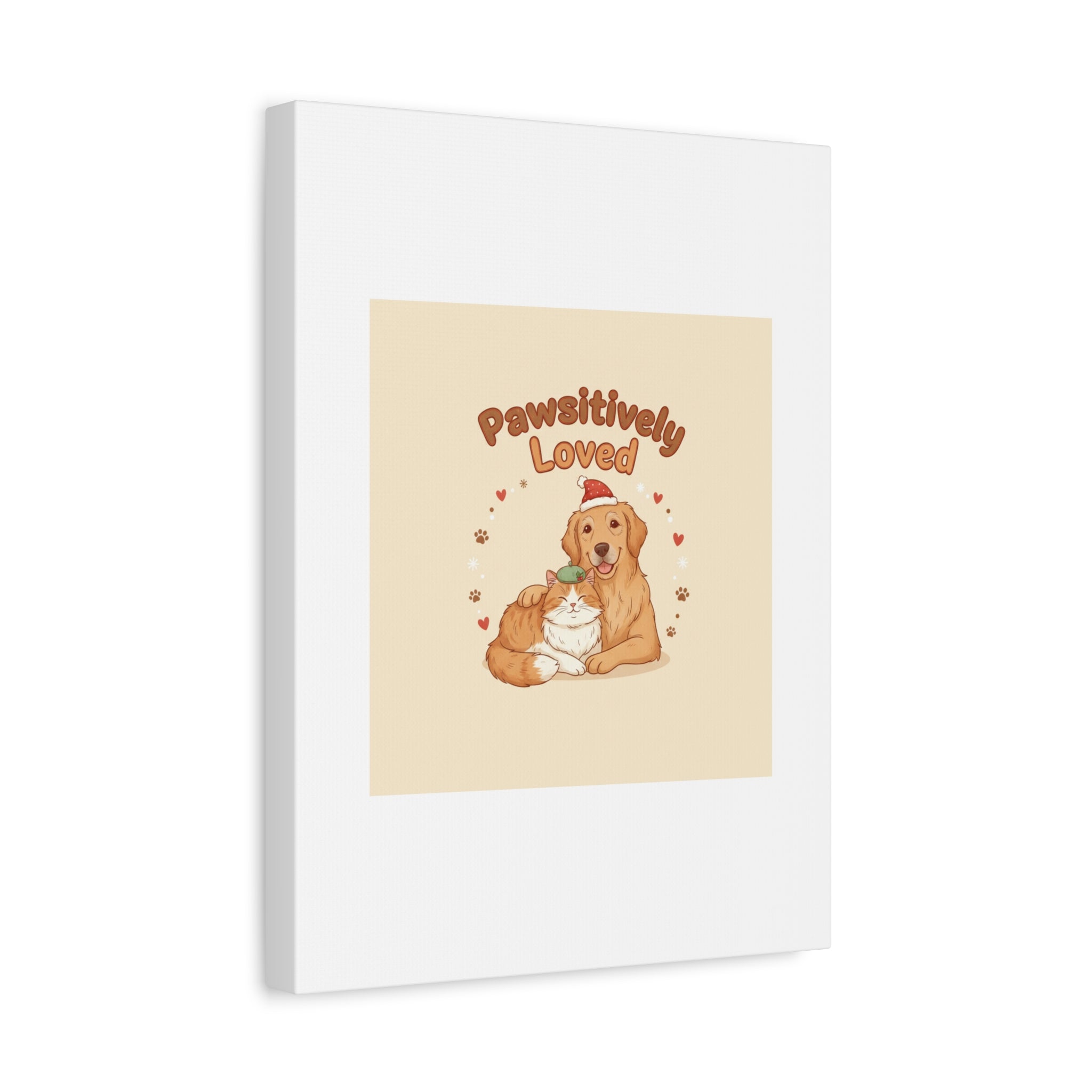 Pawsitively Loved Canvas, Pet Holiday Wall Art | Senior Dog Christmas Decor