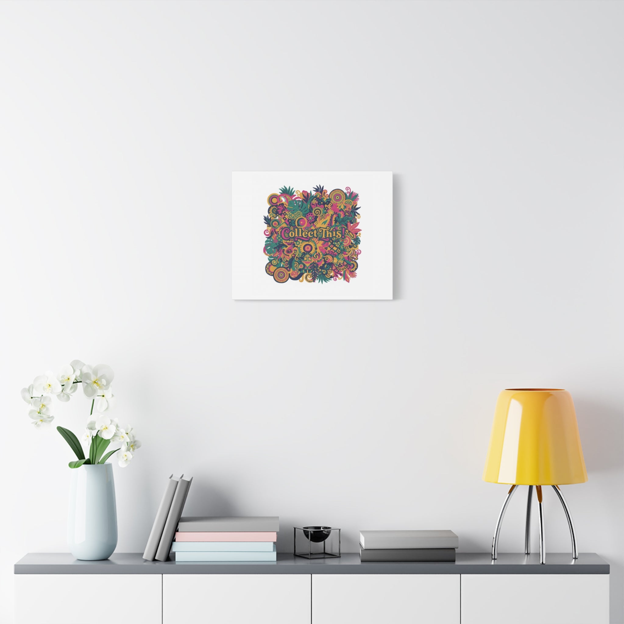 Collect This! Maximalist Floral Collage Canvas | Bold Boho Pattern, Colorful Ornament