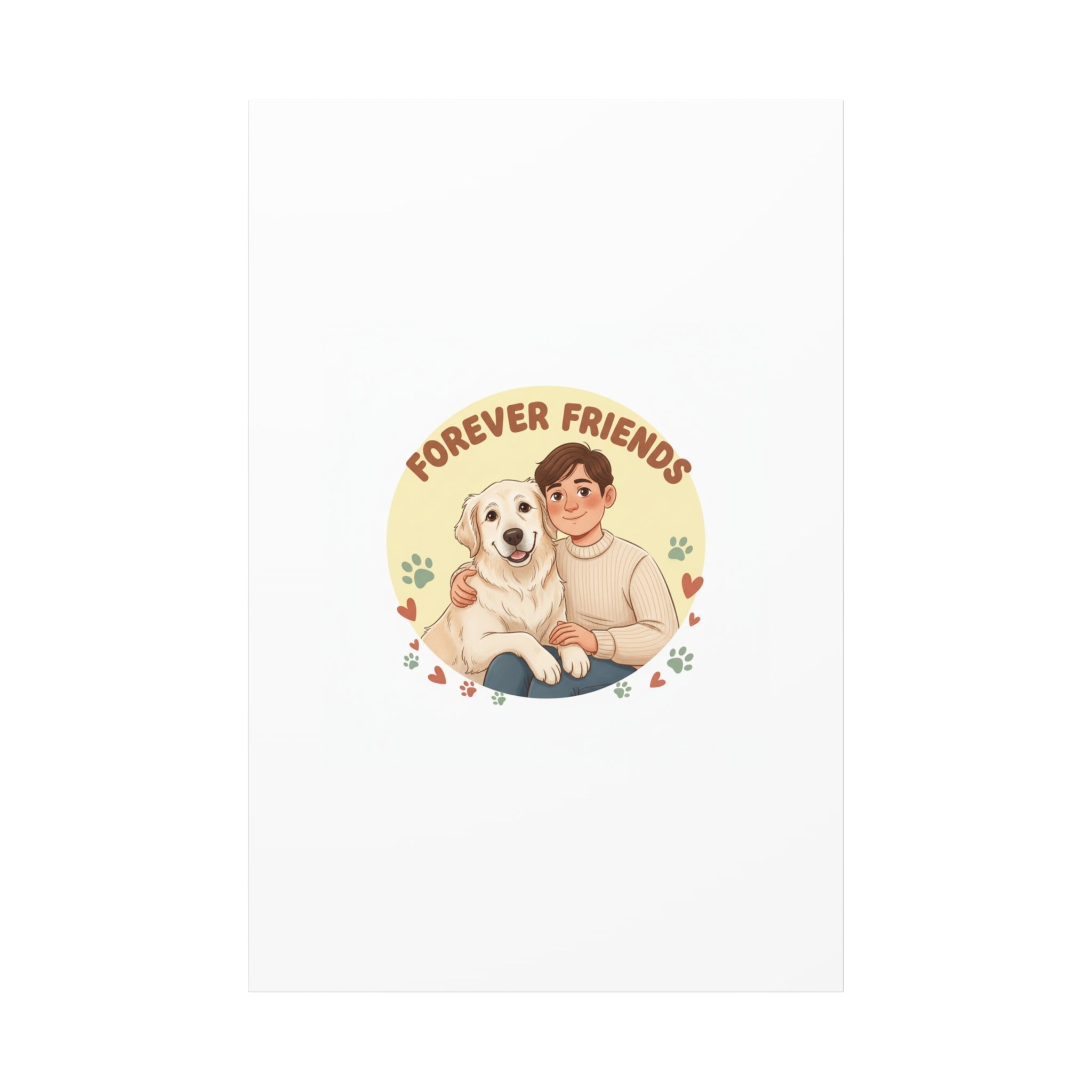 Forever Friends Dog Wall Art, Pet Canvas, Senior Dog Print | Pet-Centric Holiday