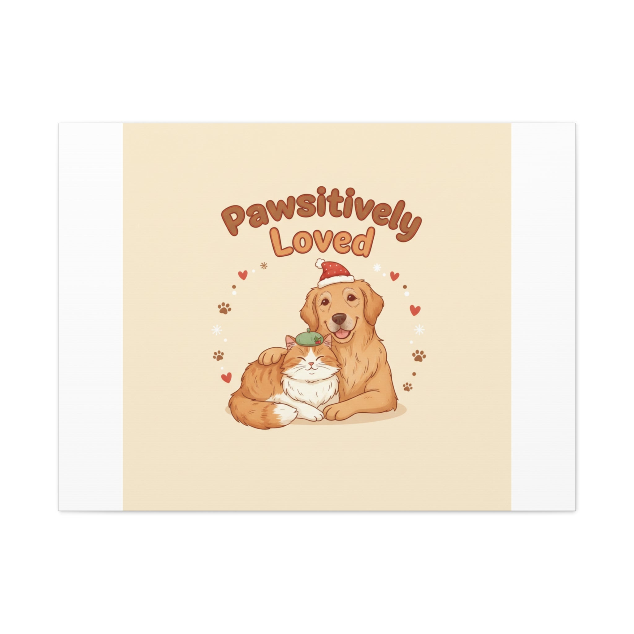 Pawsitively Loved Canvas, Pet Holiday Wall Art | Senior Dog Christmas Decor