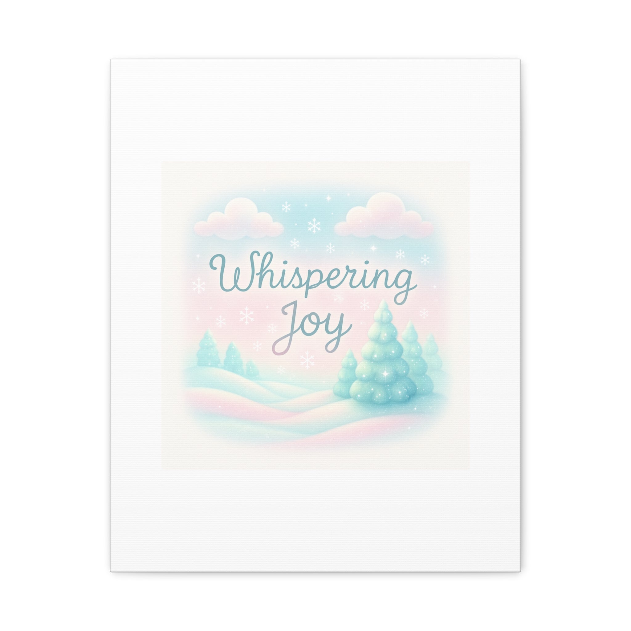 Canvas Wall Art — "Whispering Joy" Pastel Winter Landscape