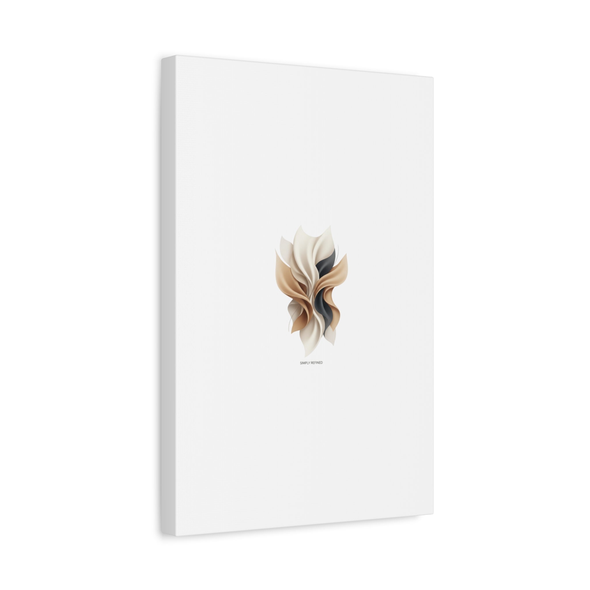 Neutral Abstract Bloom Canvas, Matte Stretched Canvas | Quiet Luxury, Minimalist Wall Art